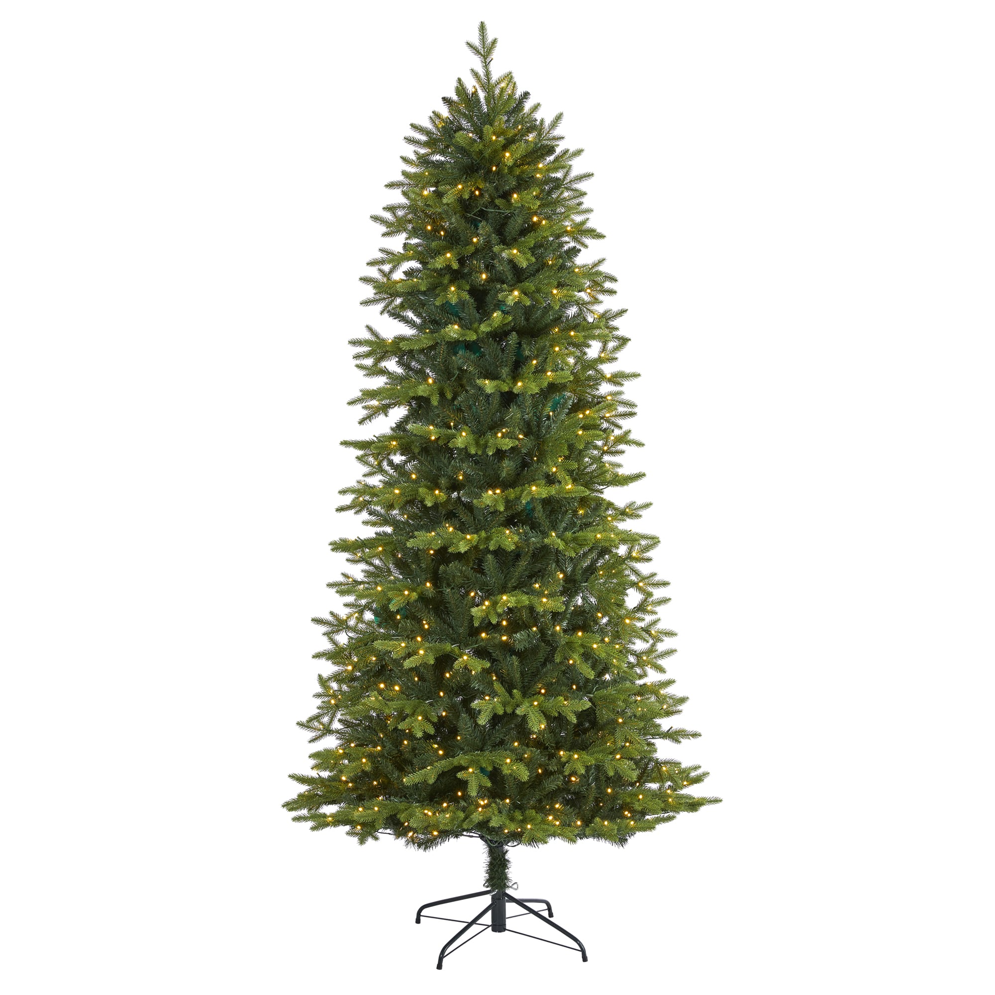 8ft. Pre-Lit Belgium Fir Artificial Christmas Tree, Clear LED Lights