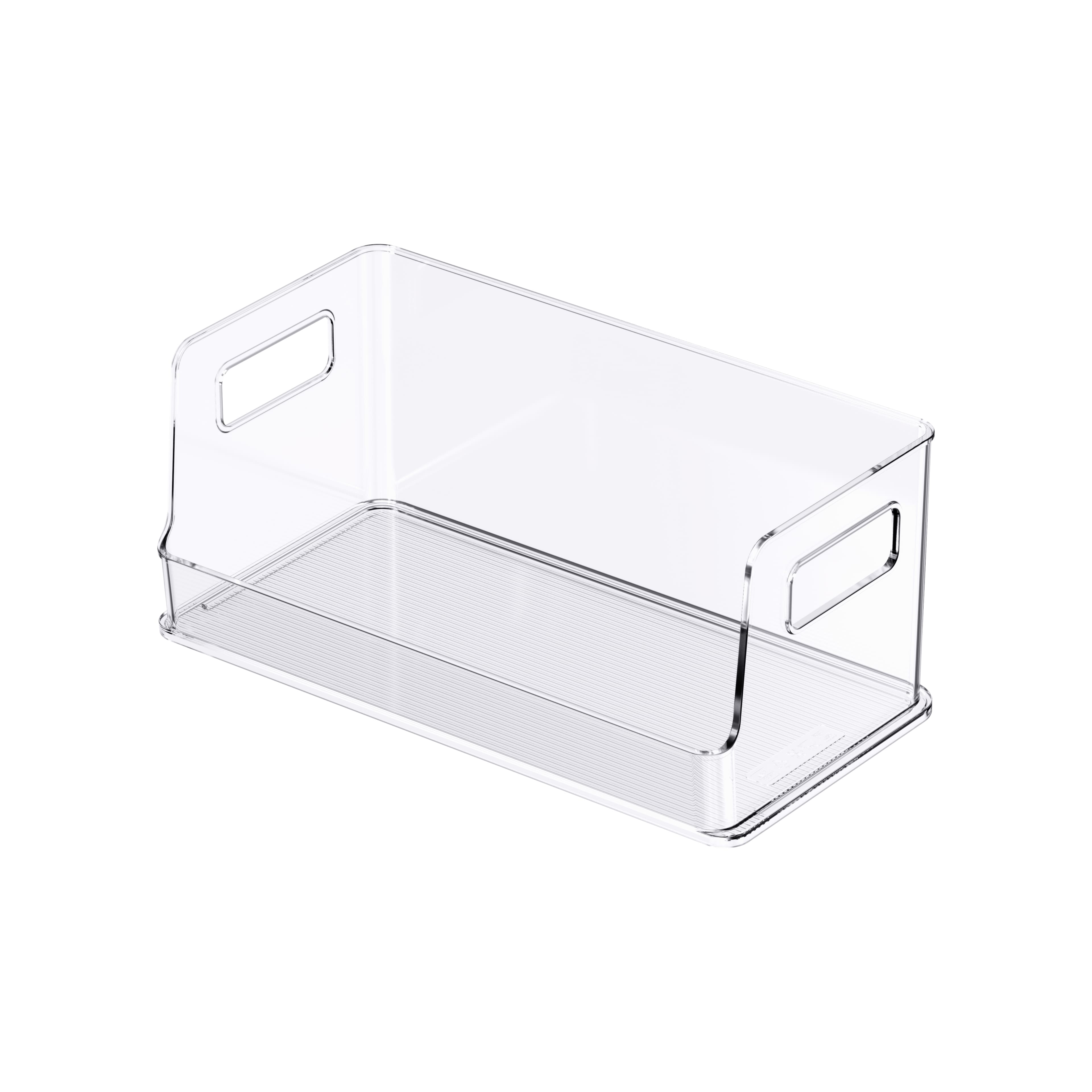 Small Clear Stacking Plastic Open Bin by Simply Tidy&#xAE;