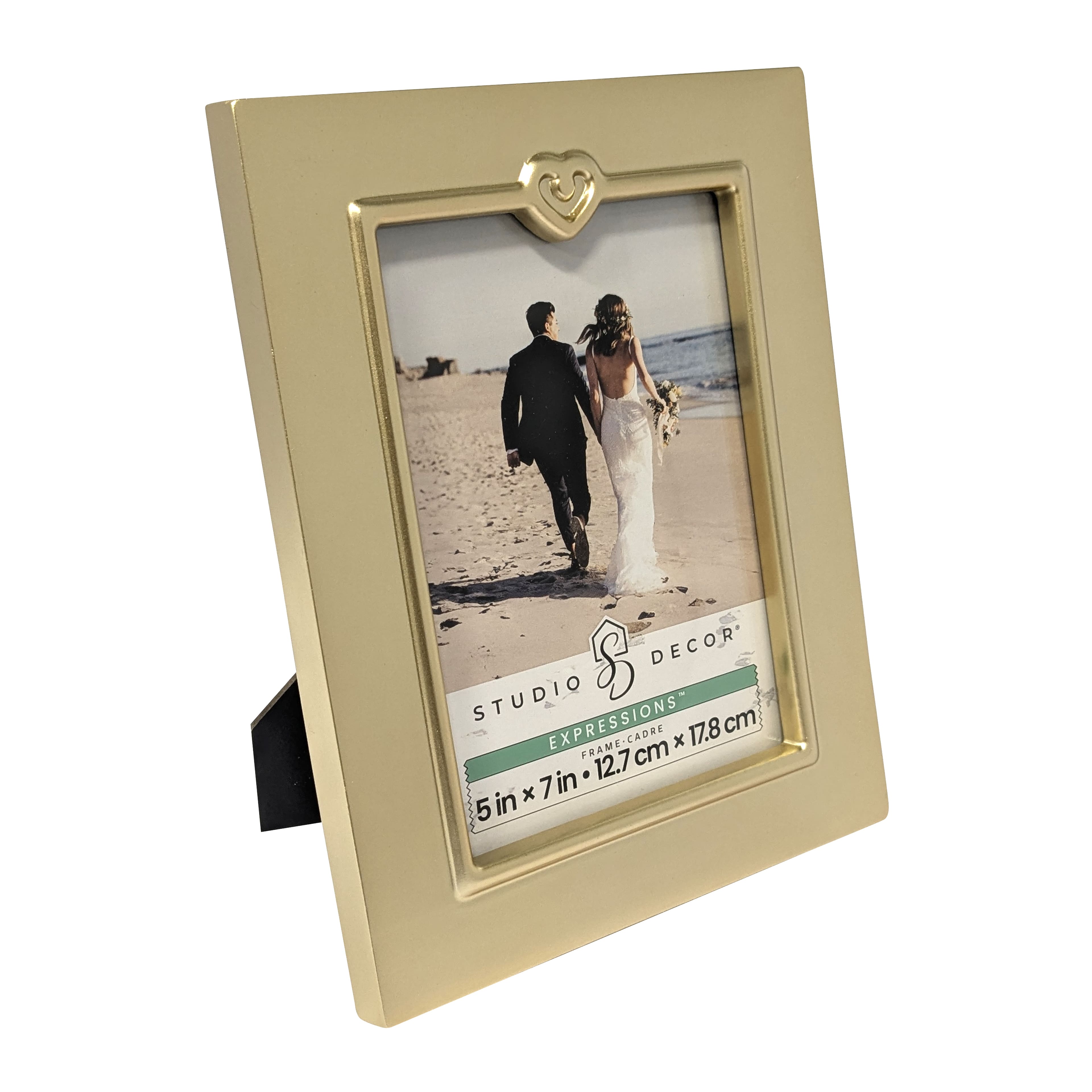Expressions&#x2122; Gold Frame with Heart Icon by Studio D&#xE9;cor&#xAE;
