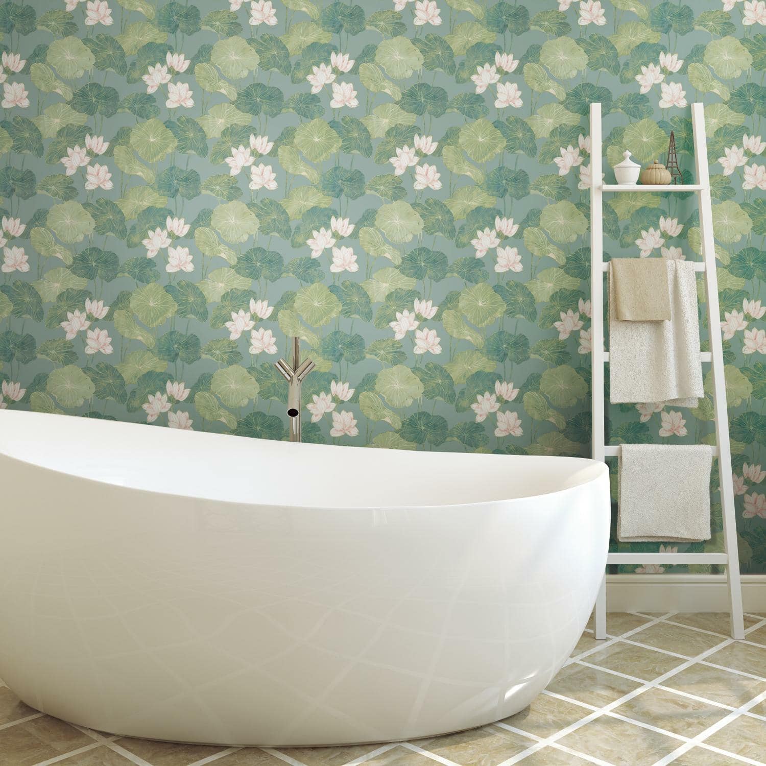 RoomMates Lily Pad Peel &#x26; Stick Wallpaper