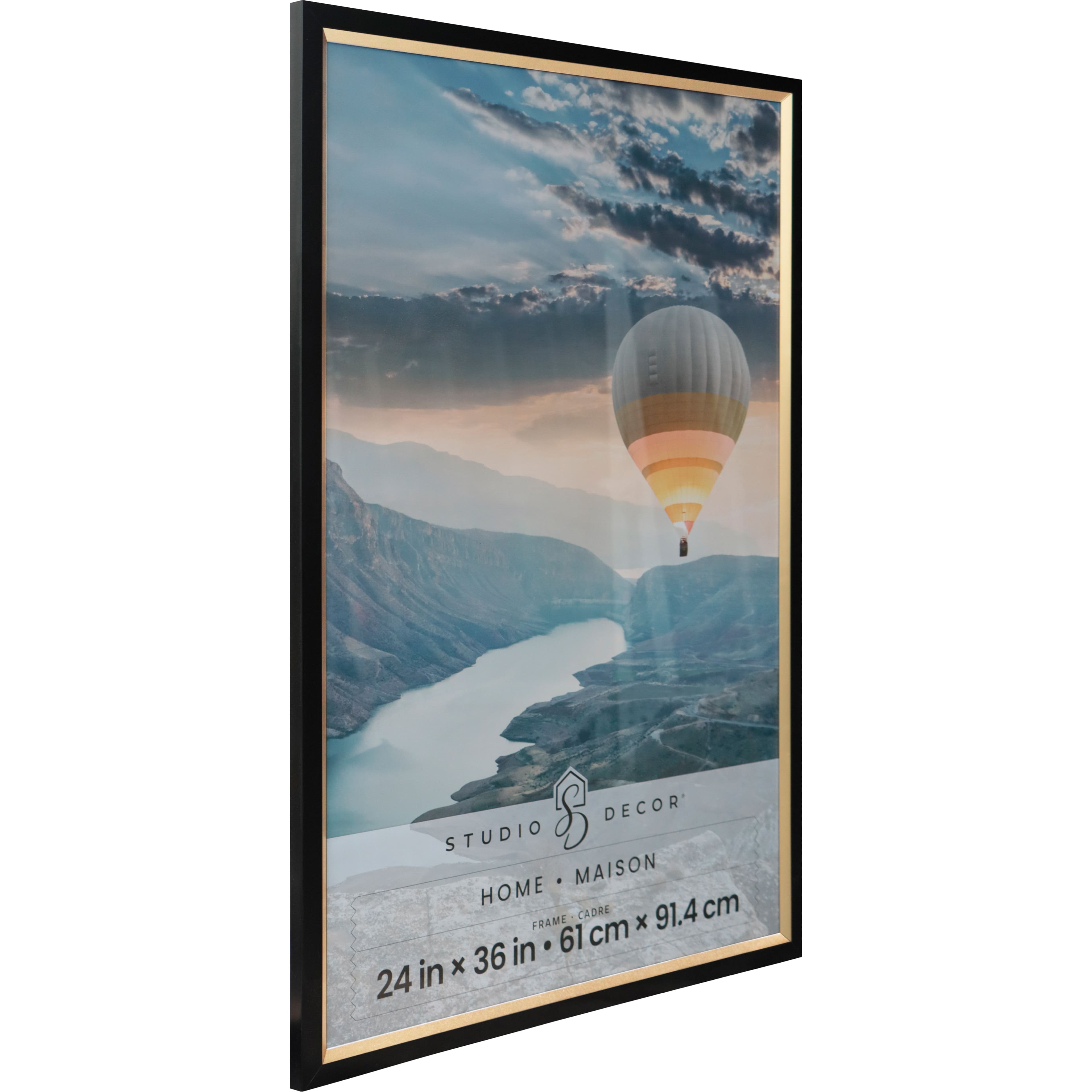 Home Black &#x26; Gold Frame with Mat by Studio D&#xE9;cor&#xAE;