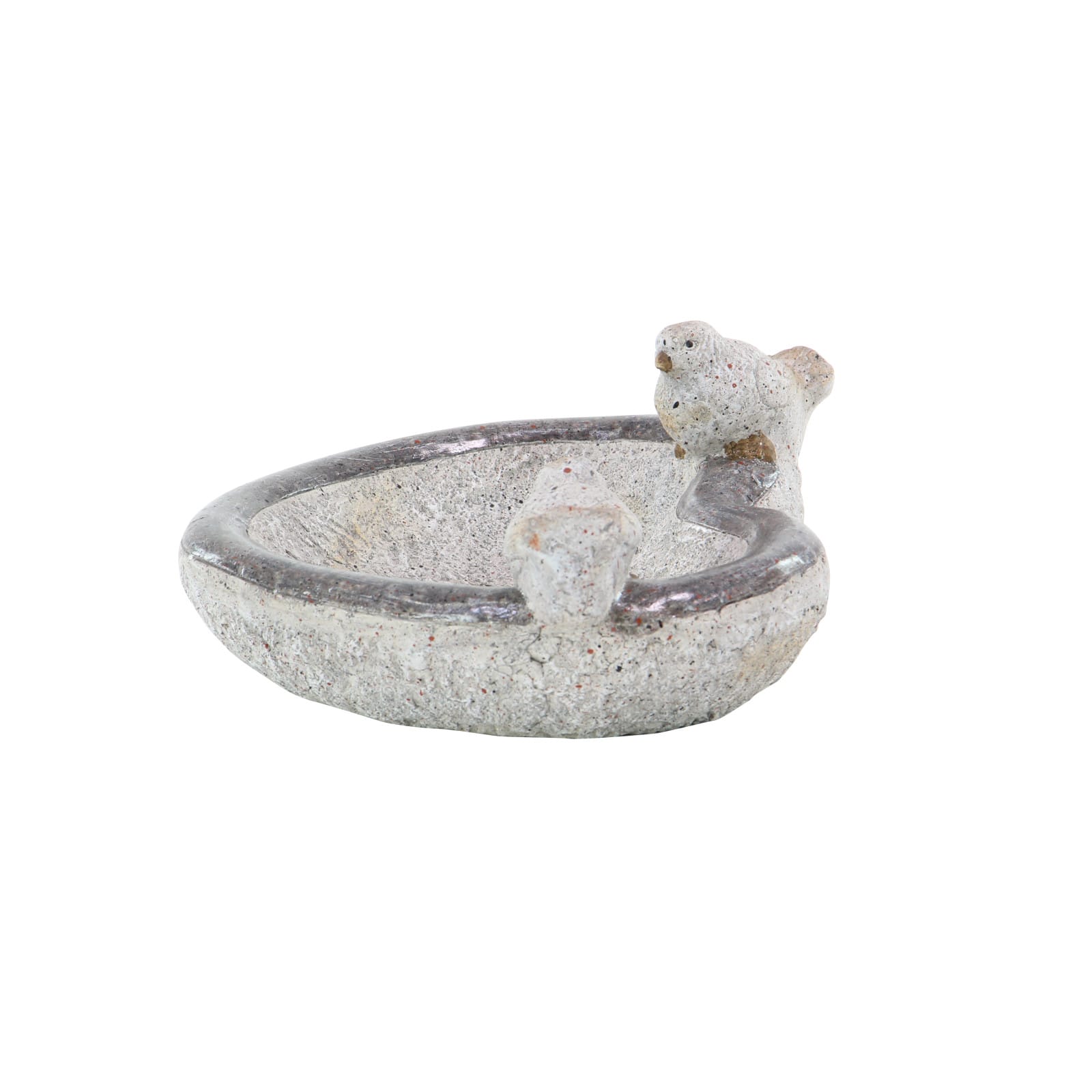 13&#x22; Gray Stone Country Birds Garden Sculpture
