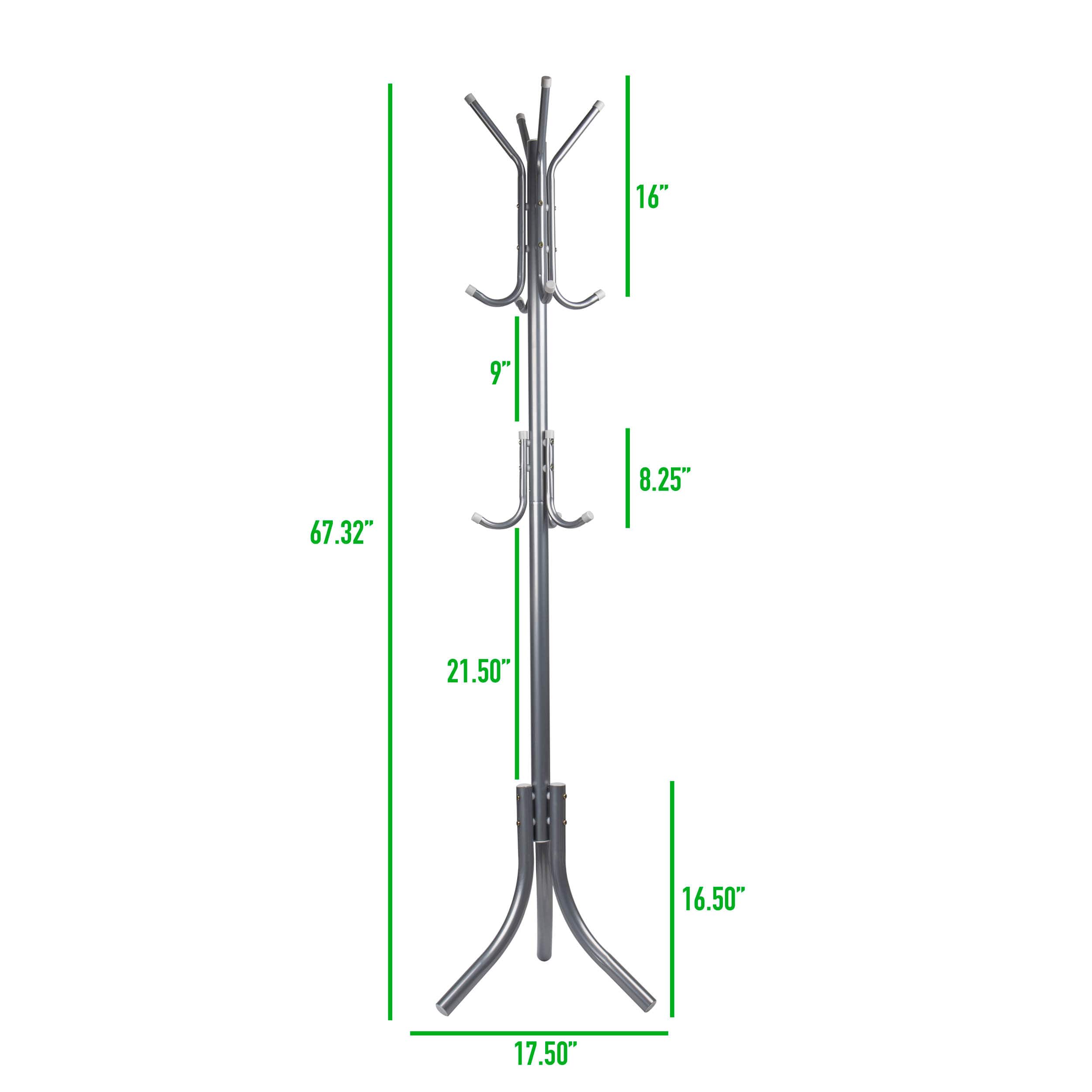 Mind Reader 67" 3-Tier 11-Hook Coat Rack