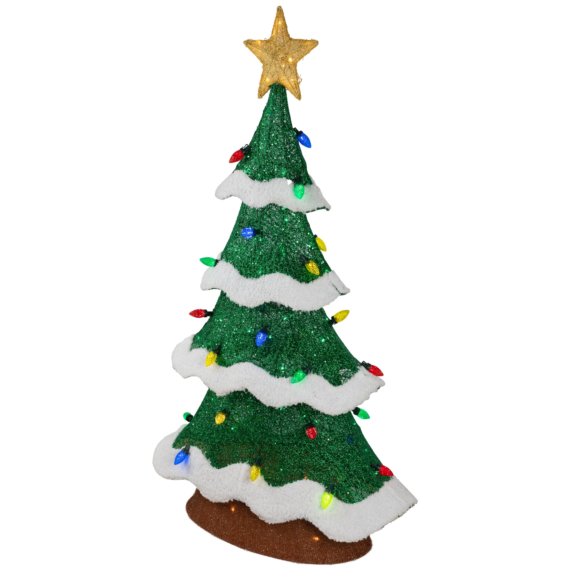 50" LED Lighted Artificial Outdoor Yard Decoration Christmas Tree