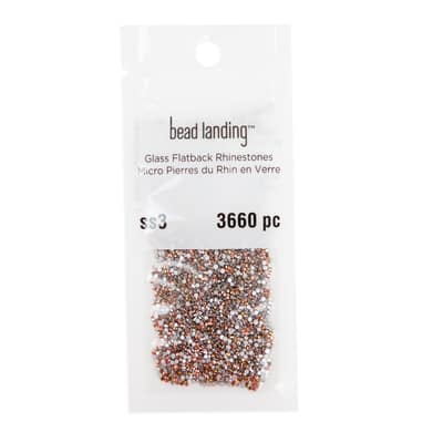 SS3 Glass Flatback Rhinestones by Bead Landing™, Color: Light Metallic ...