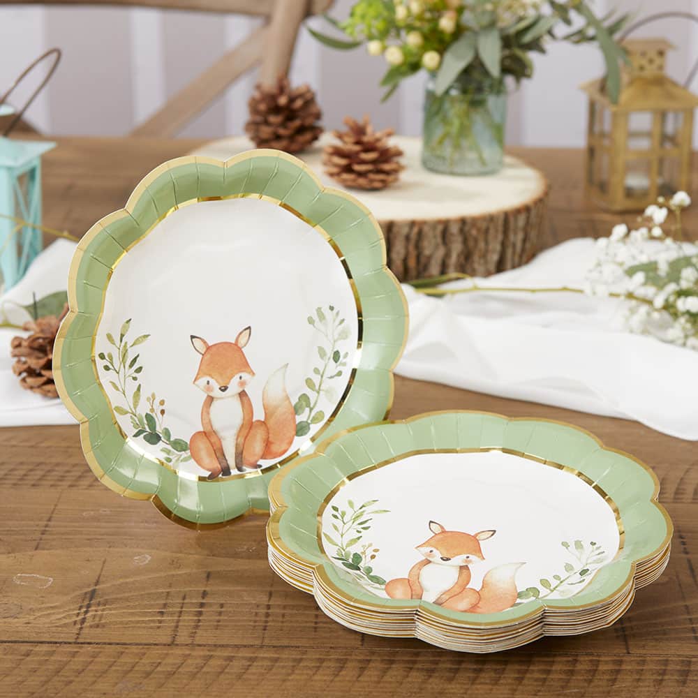 Kate Aspen® 7" Woodland Baby Premium Paper Plates, 64ct.