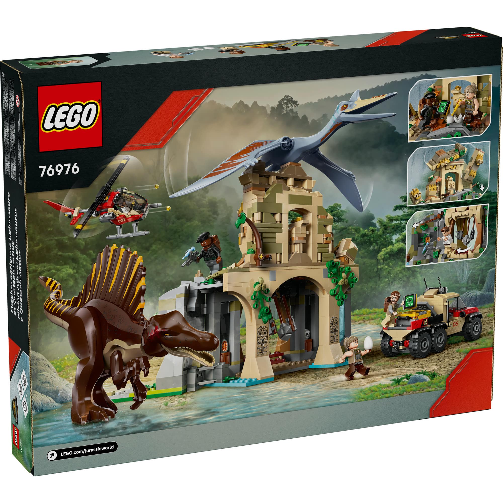 LEGO&#xAE; Jurassic World Spinosaurus &#x26; Quetzalcoatlus Air Mission Dinosaur Toy 76976