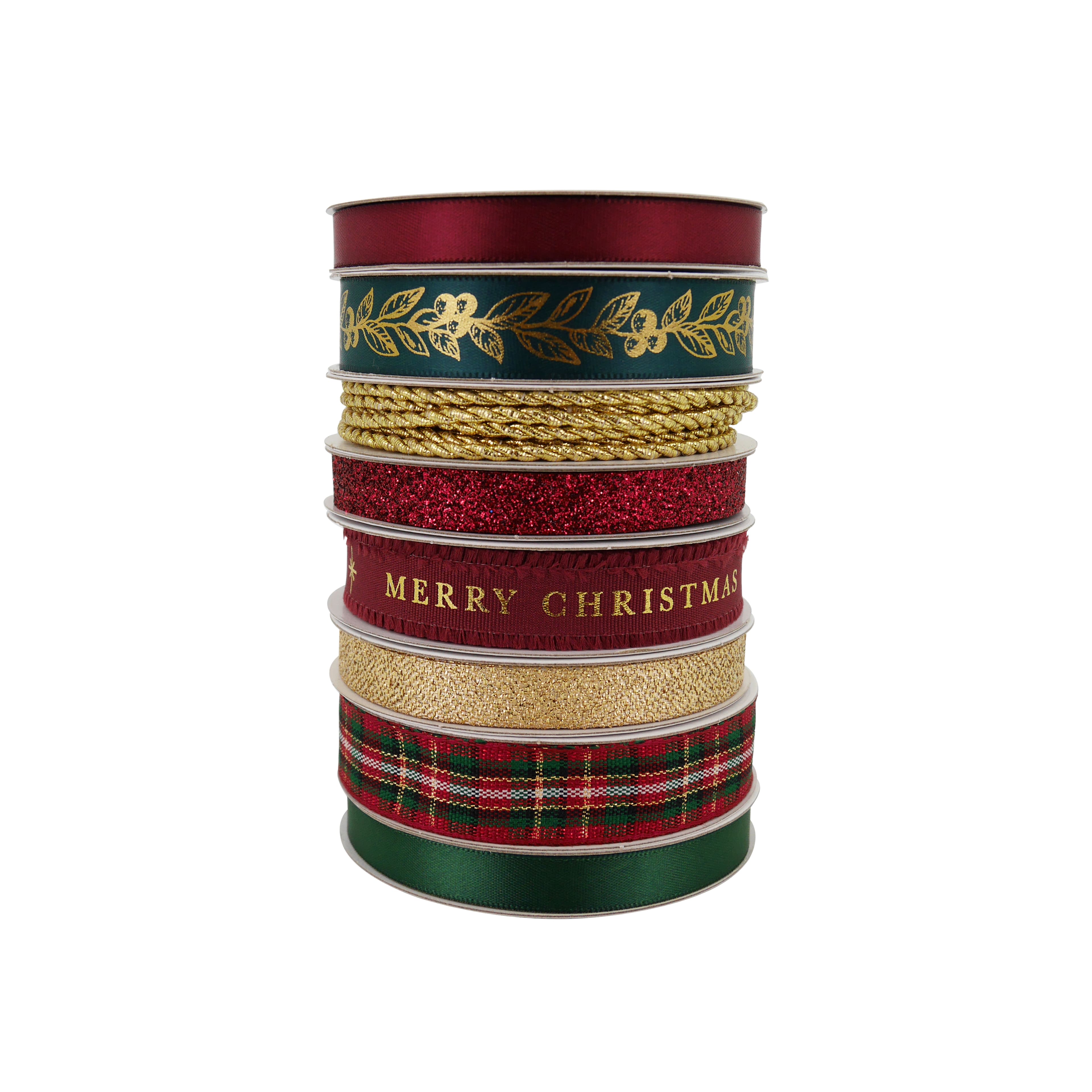 8ft. Burgundy Value Pack Ribbon by Celebrate It&#xAE; Christmas