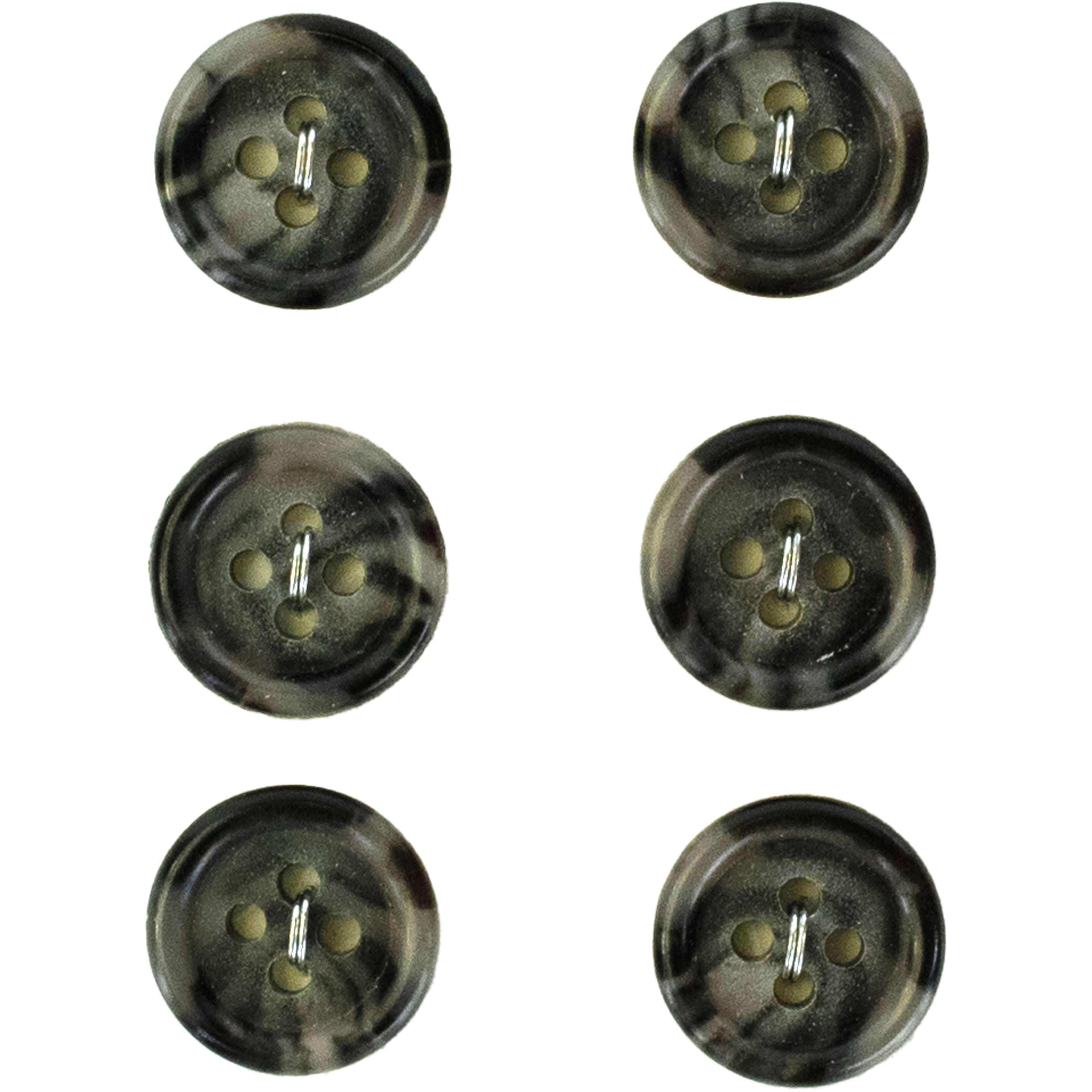 LaMode 5/8" Grey 4-Hole Buttons, 6ct.