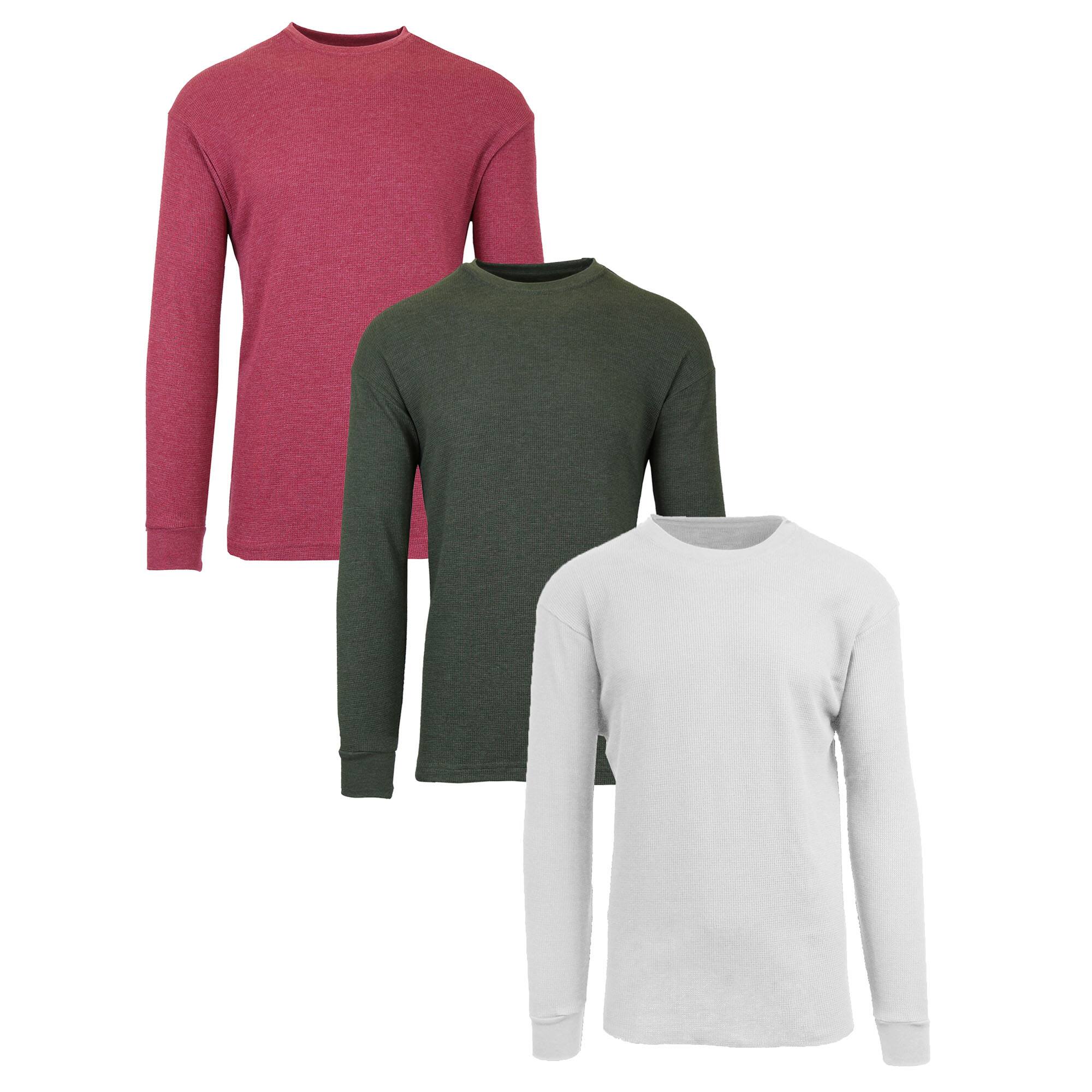 Galaxy by Harvic Long Sleeve Classic Men's Thermal Shirt Pack