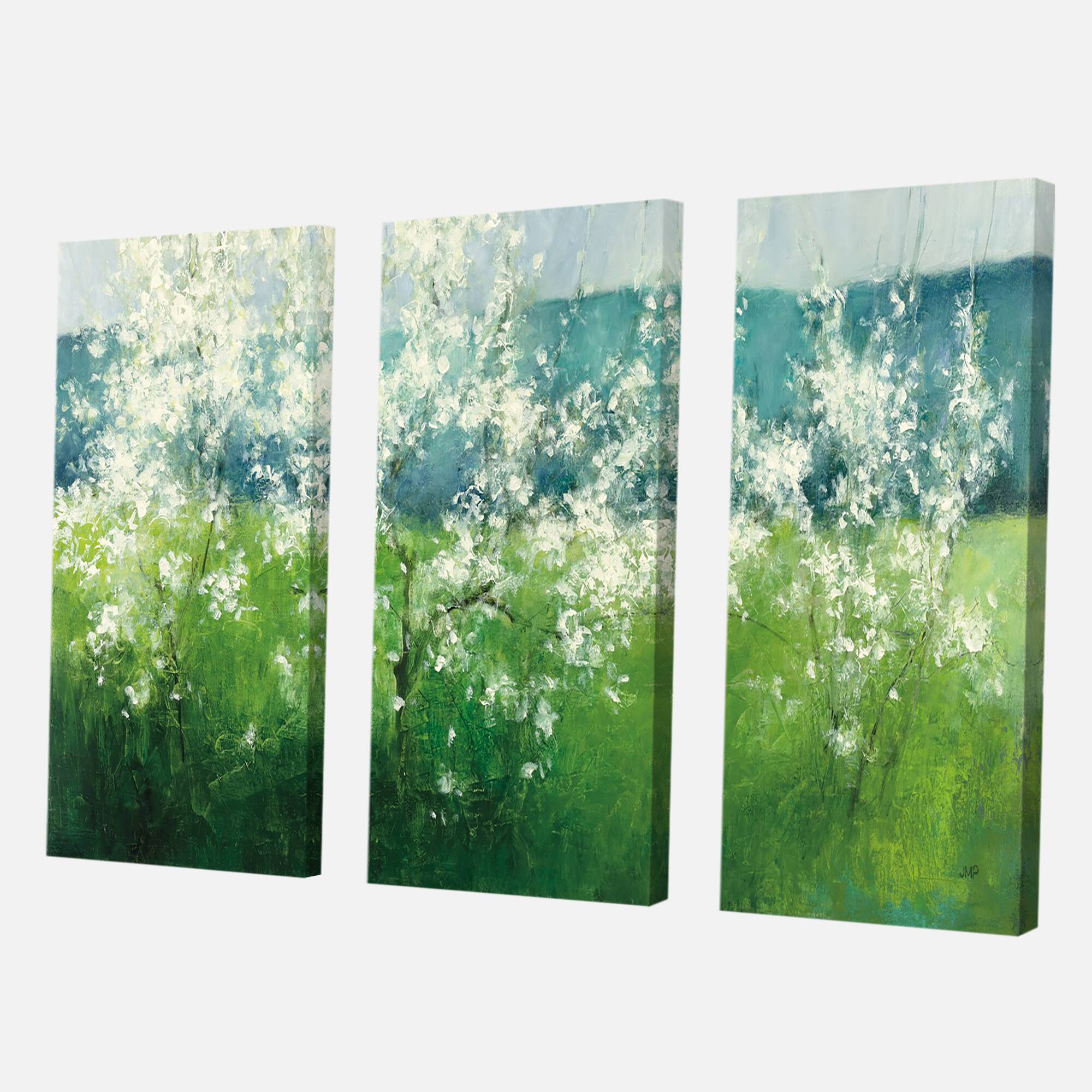 Designart - Green Mountain Spring - Cottage Premium Canvas Wall Art