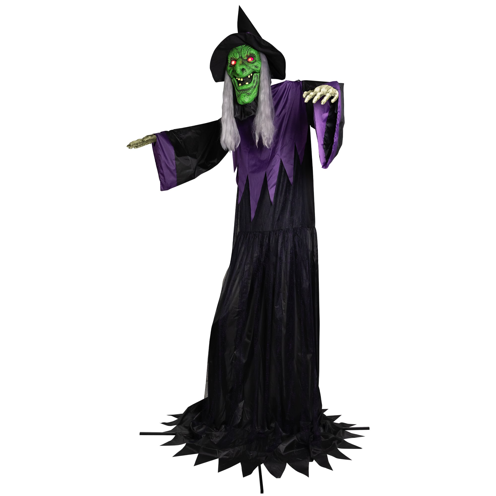 Huge Lighted and Animated Talking Witch Commercial Outdoor Halloween Decoration - 15&#x27;