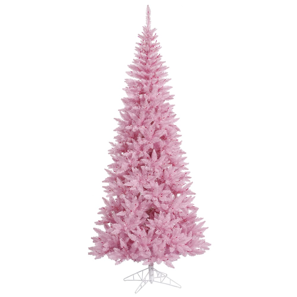 4.5ft. Unlit Pink Fir Slim Artificial Christmas Tree