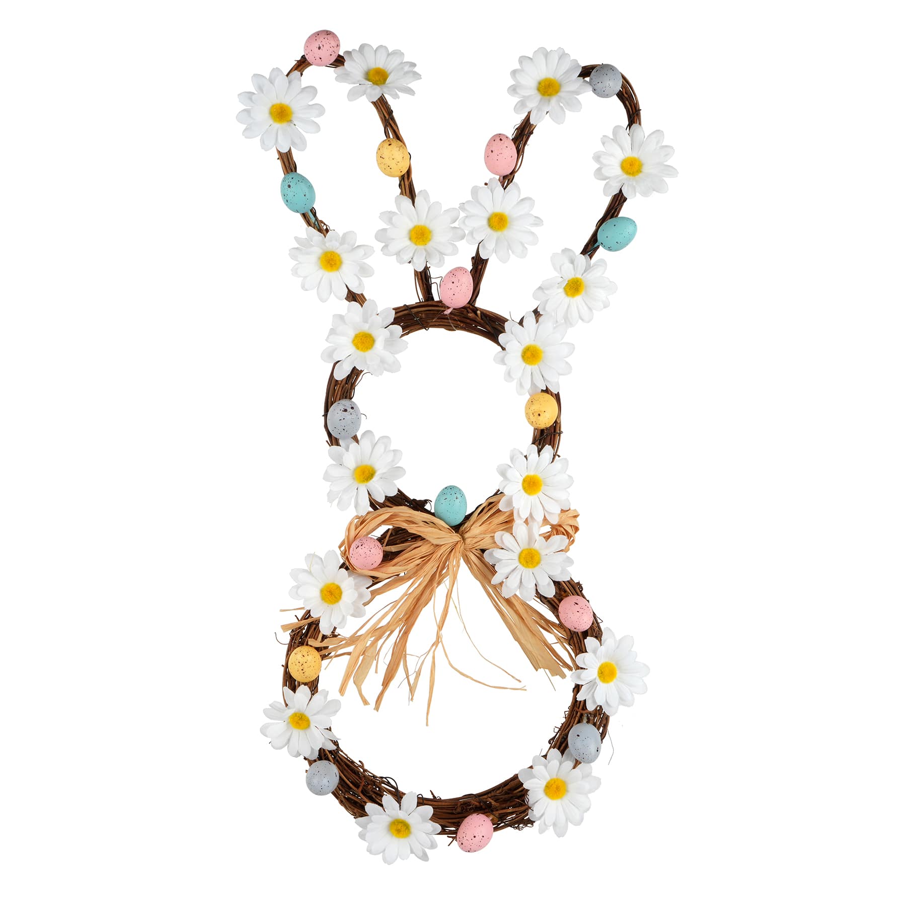 21&#x22; Daisy &#x26; Egg Bunny Wreath by Ashland&#xAE;