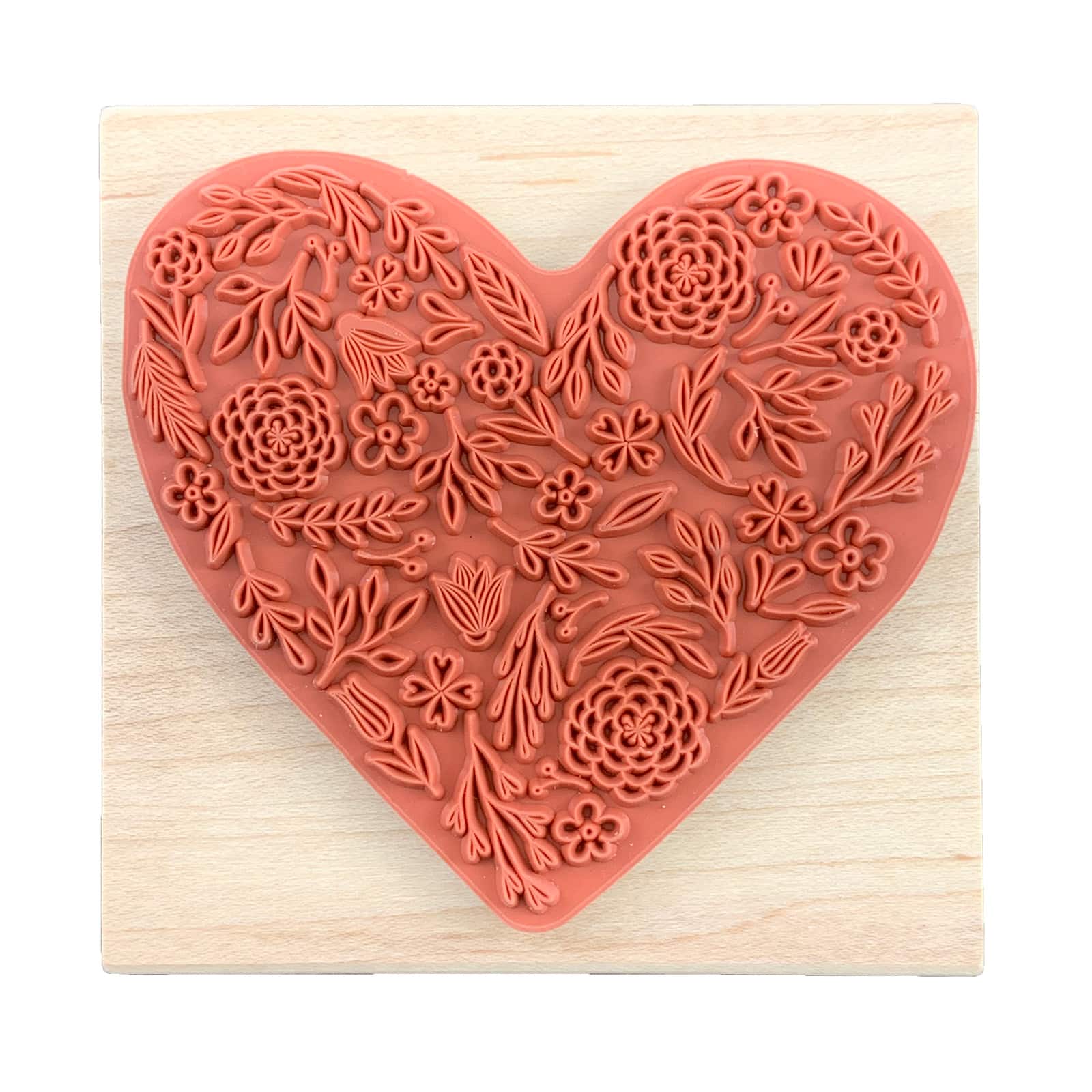 Floral Heart Wood Stamp by Recollections&#x2122;