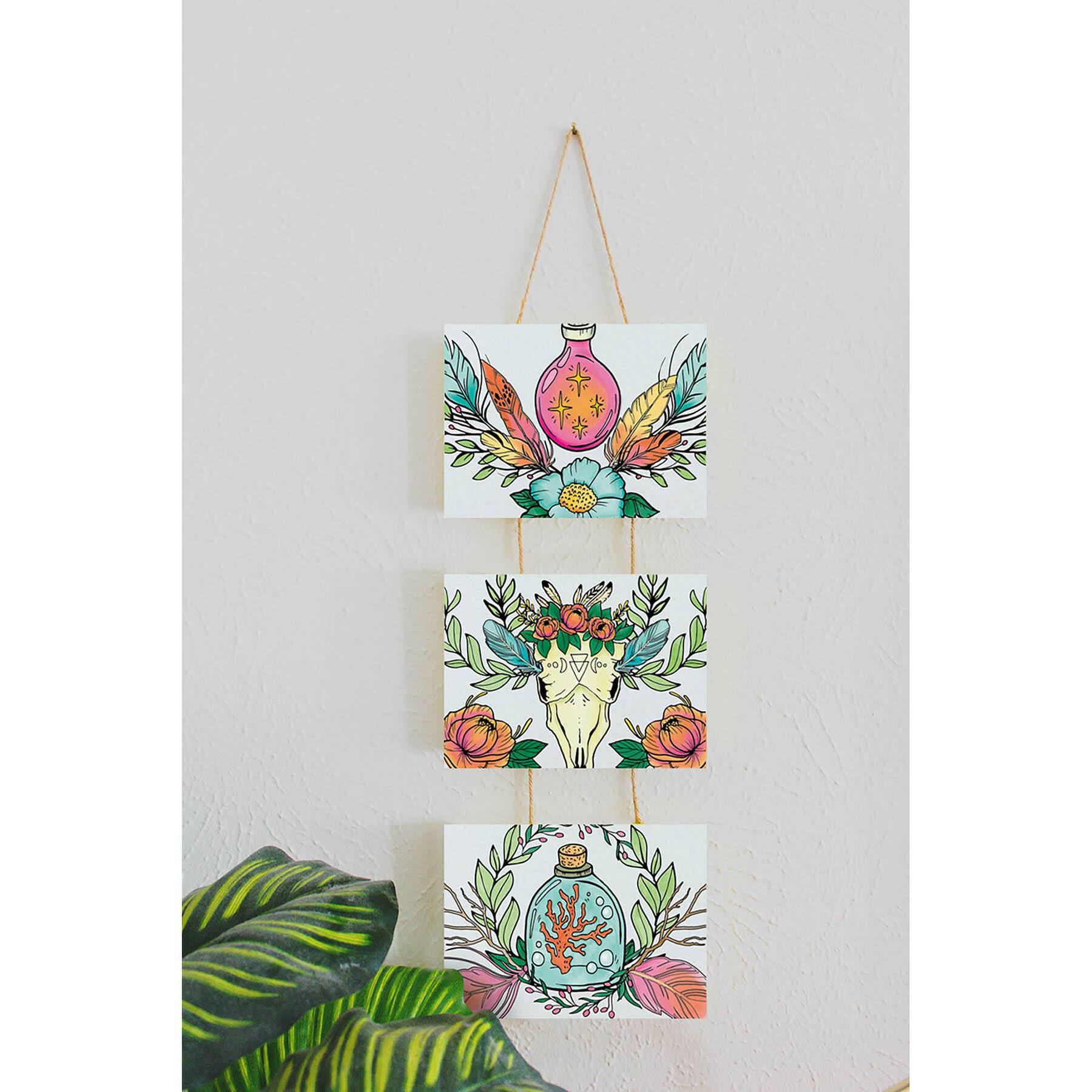Art 101 Gallery Tiger &#x26; Apothecary Hanging Canvas Wall Art Kits