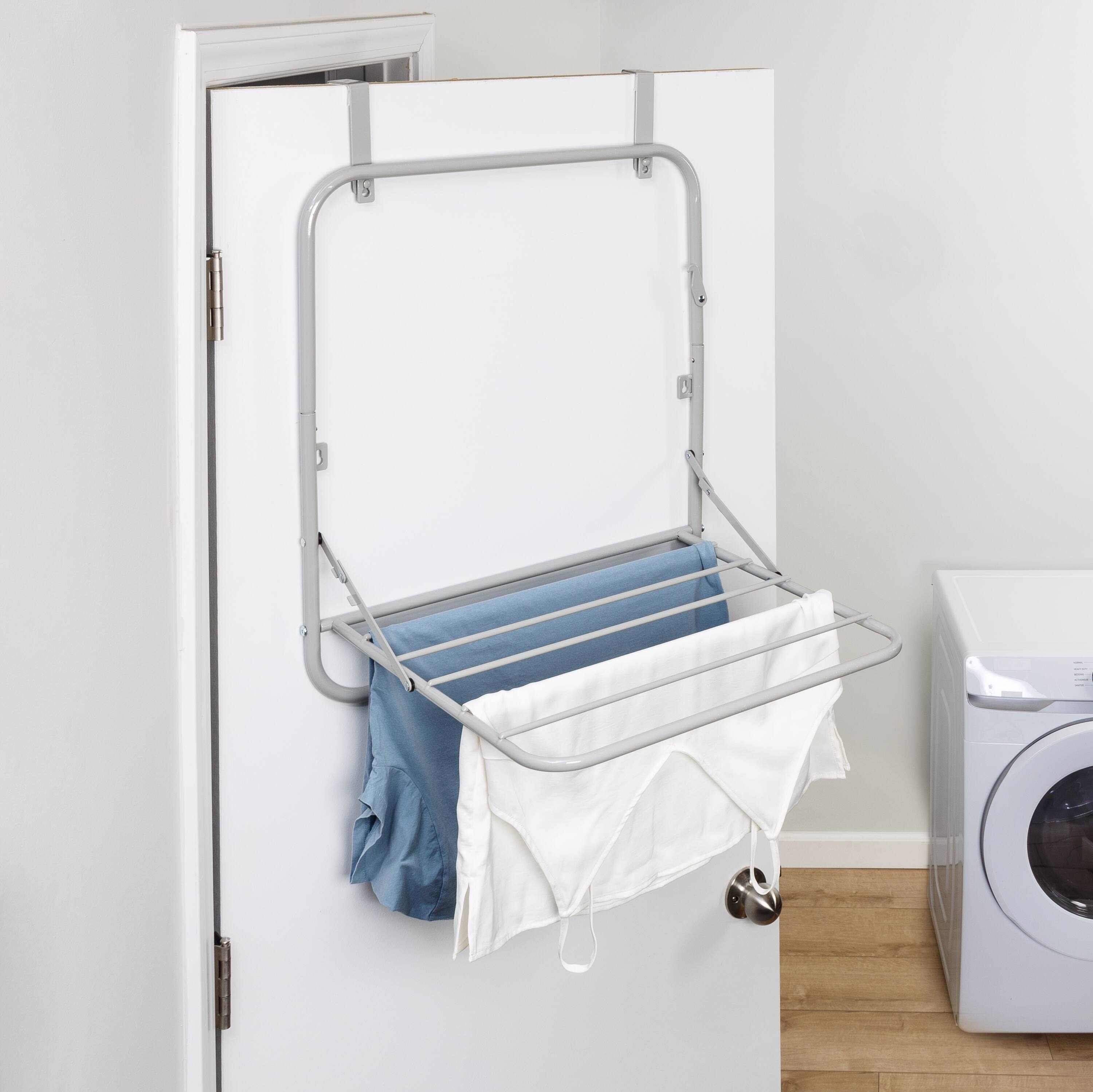 Honey Can Do Gray Collapsible Wall-Mounted Clothes Drying Rack