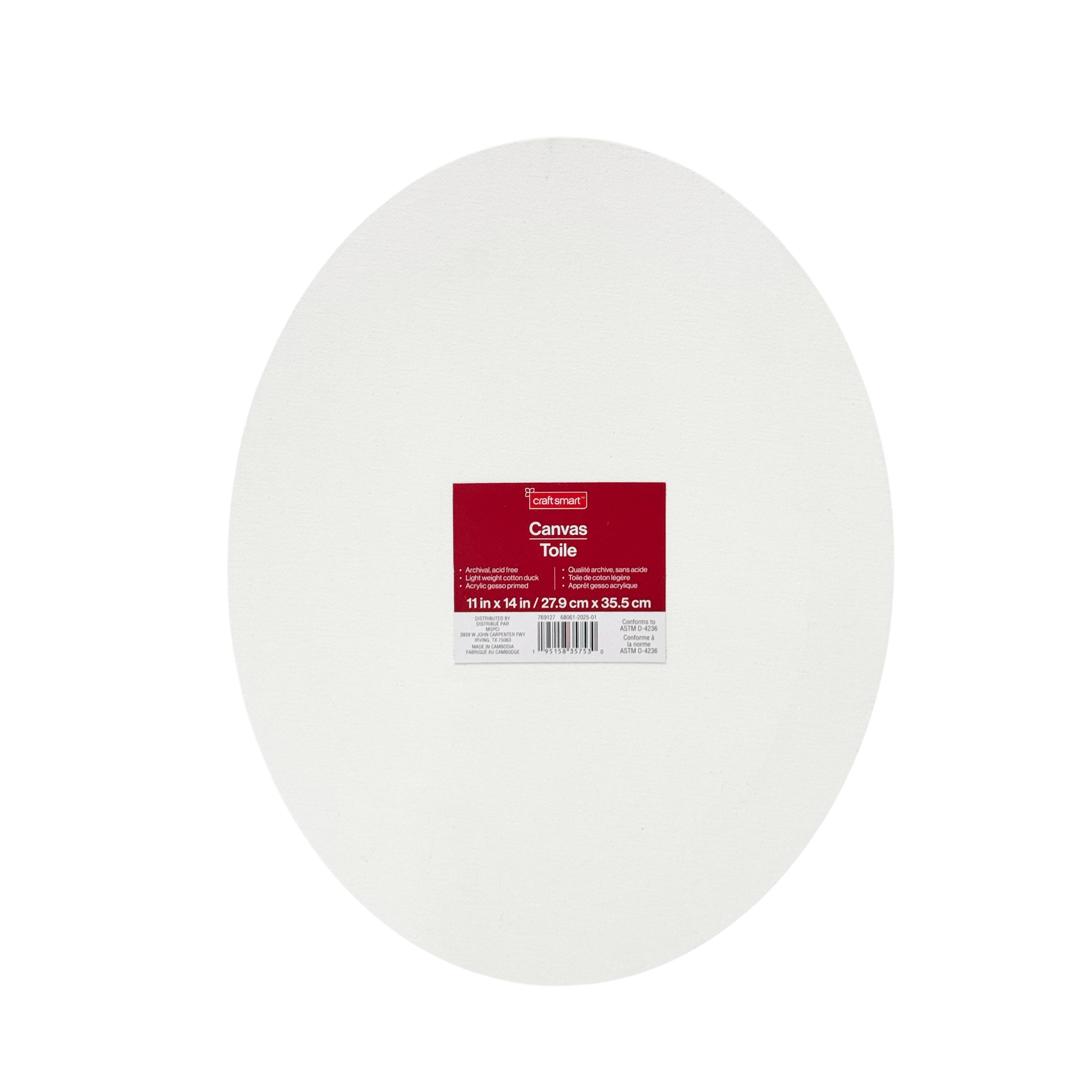 Oval Cotton Duck Canvas by Craft Smart&#x2122;