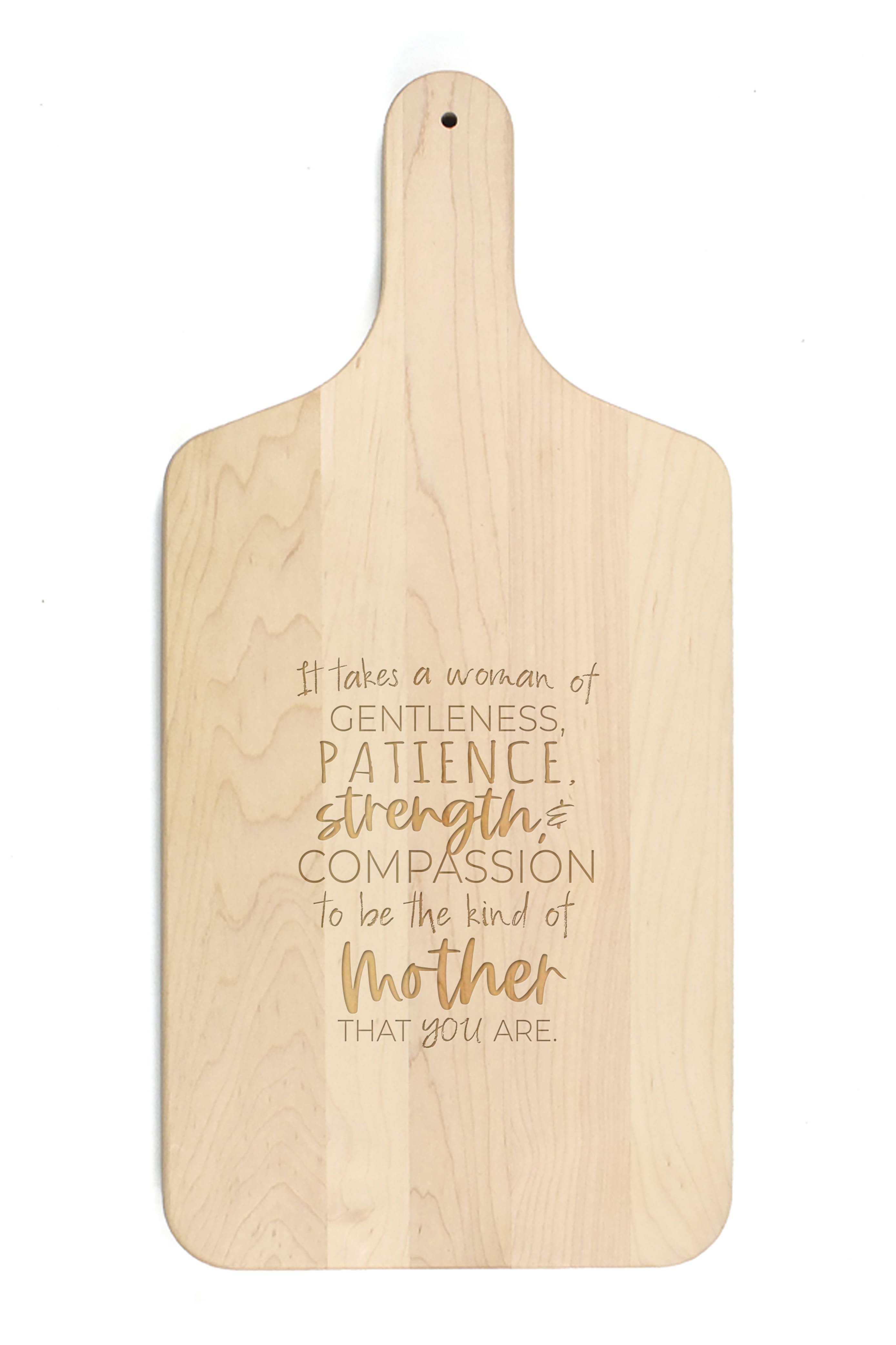 17&#x22; The Mother You Are Maple Paddle Cutting Board