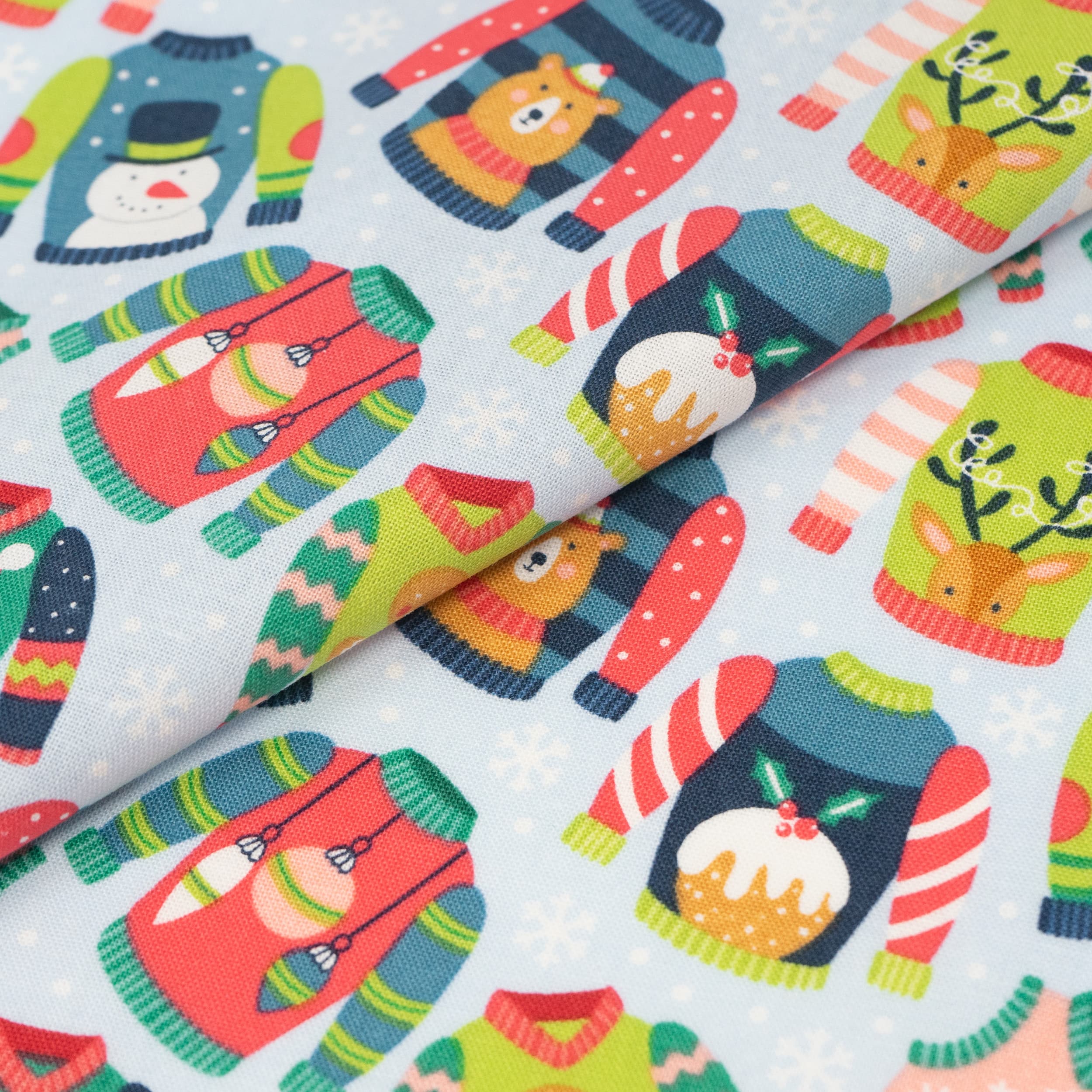 SINGER Christmas Sweaters Cotton Fabric