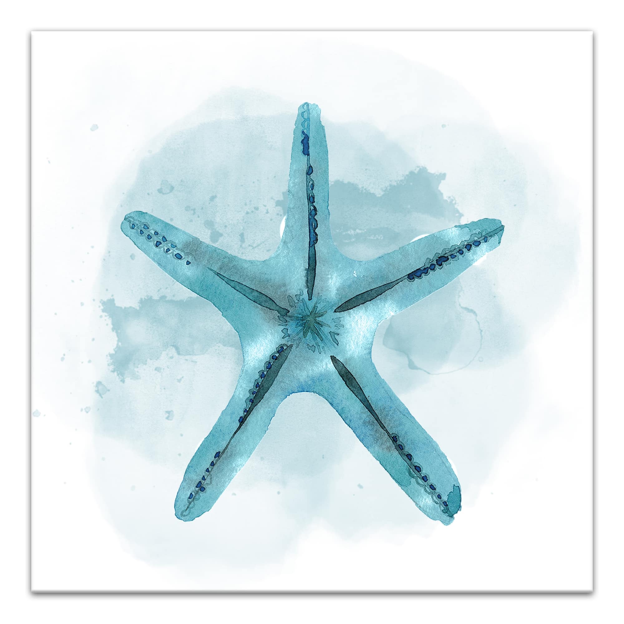 Blue Starfish 12" x 12" Canvas Wall Art