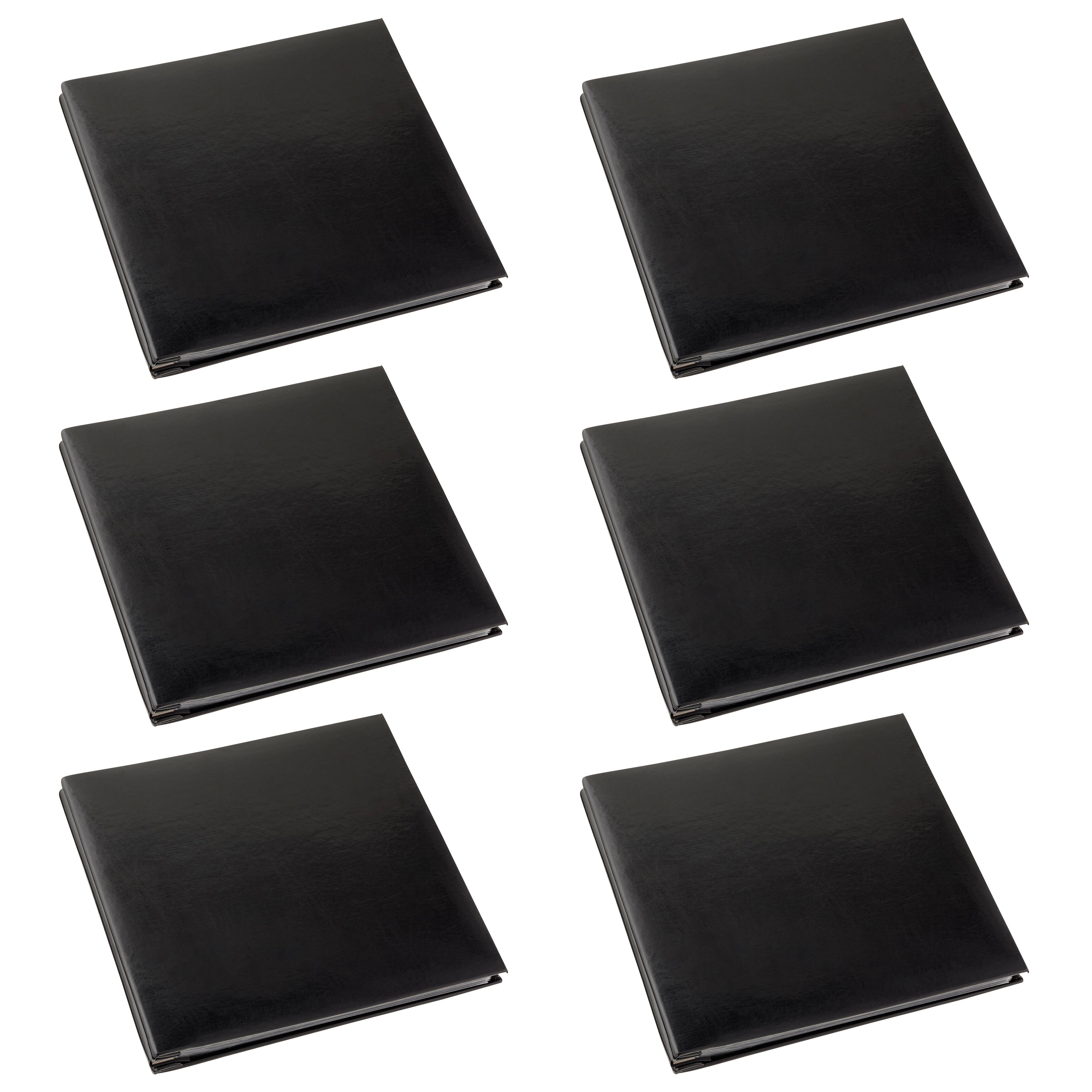 6 Pack: Black Mega Faux Leather Scrapbook, 12" x 12" by Recollections®