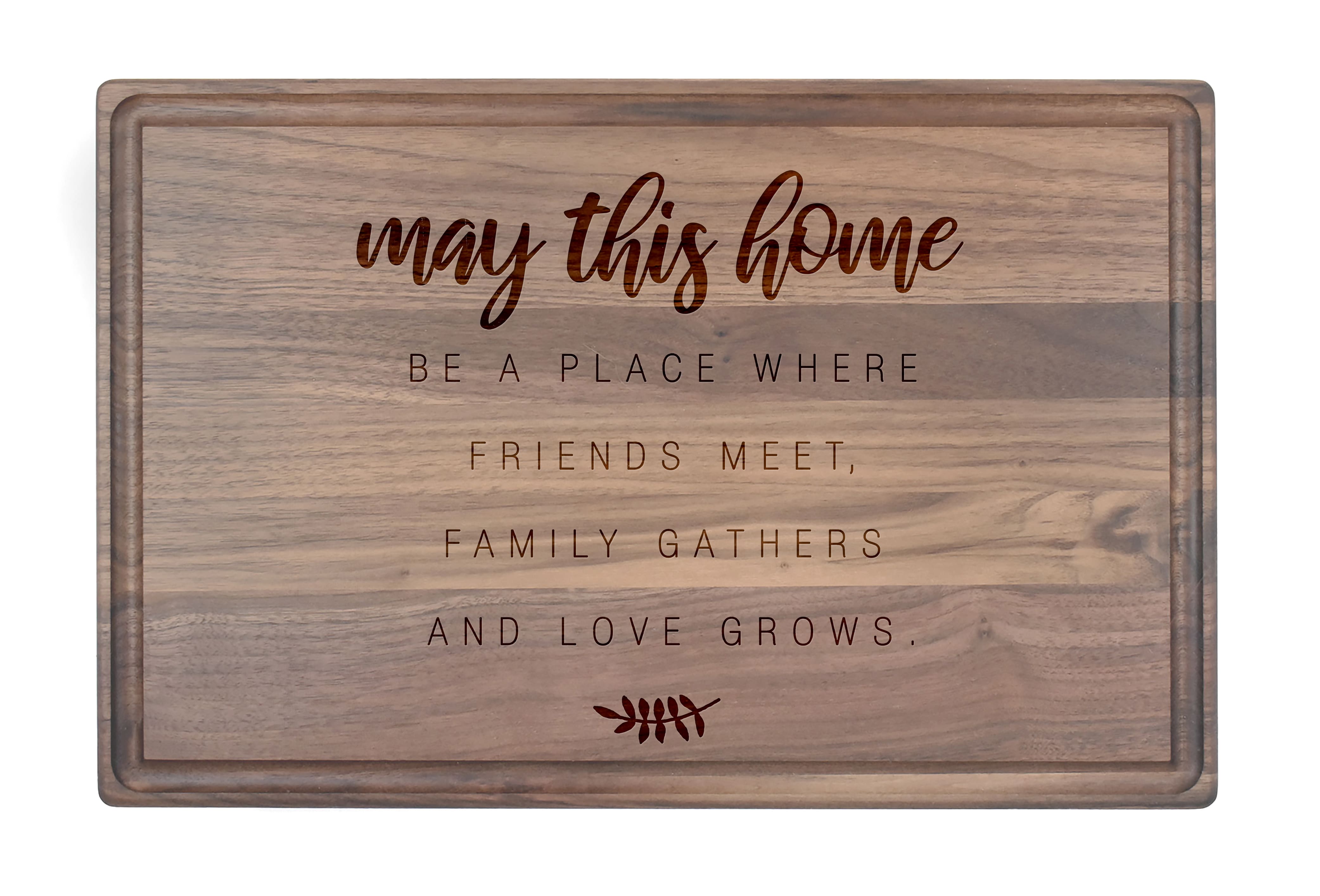 May This Home 17&#x22; x 11&#x22; Walnut Cutting Board