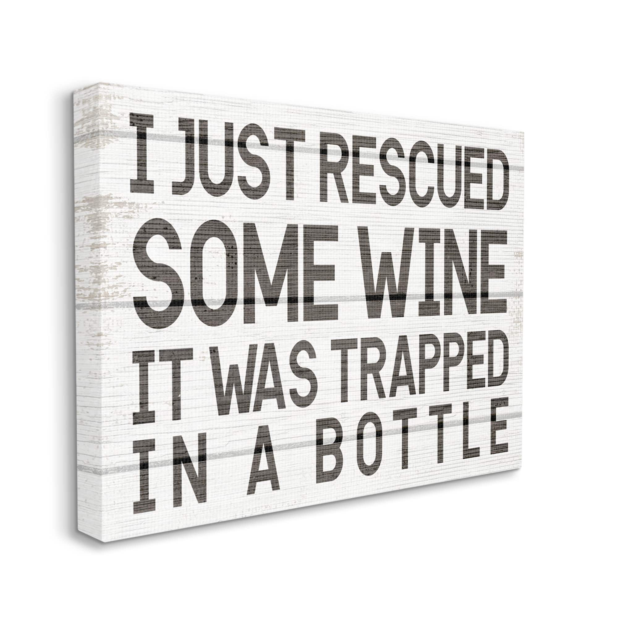 Stupell Industries Wine Trapped in Bottle Wall Accent