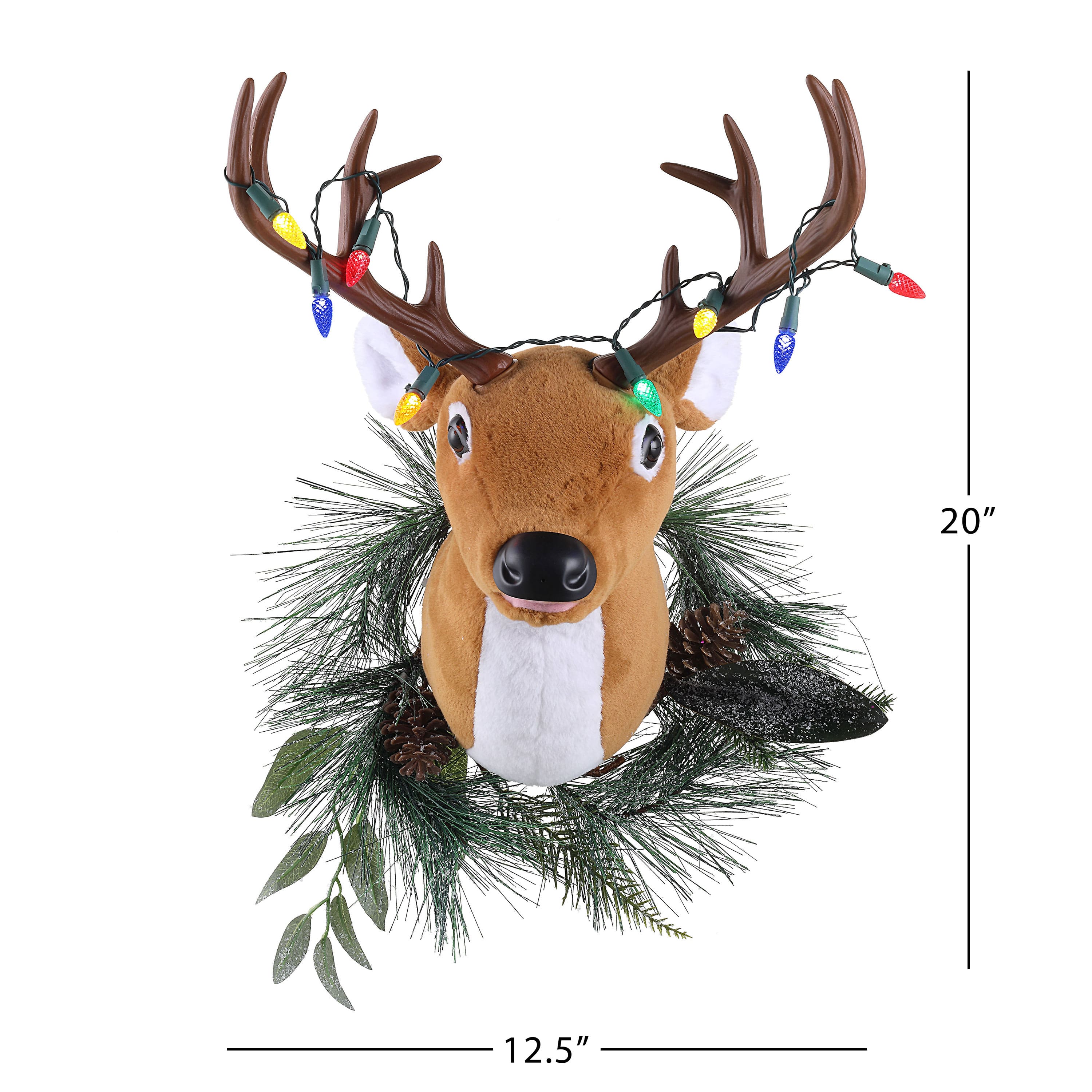 20" Motion Activated LED Singing Reindeer