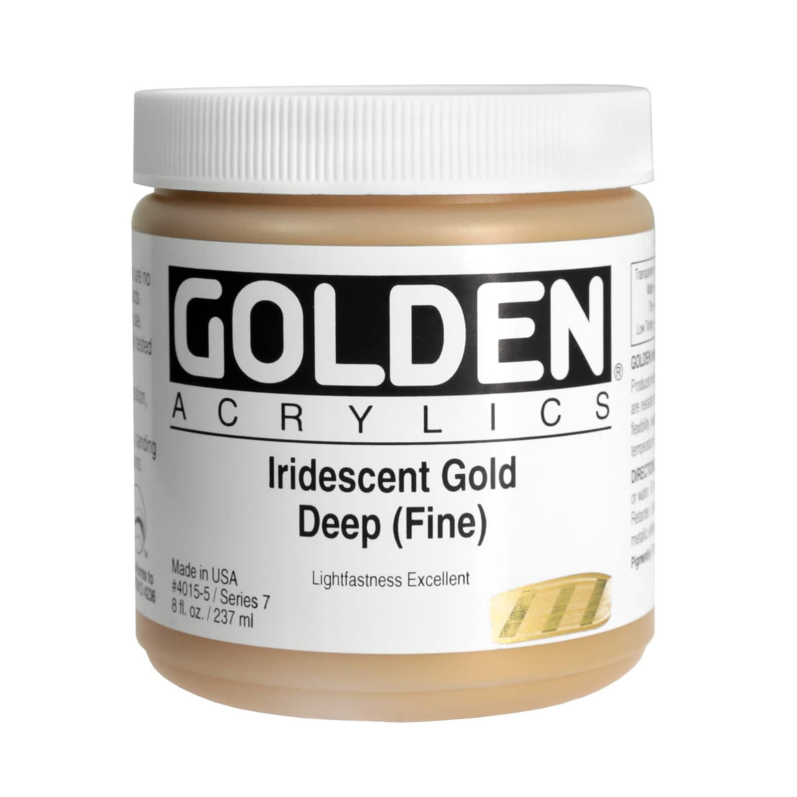 Golden Golden Heavy Body Acrylic Paint, Black Mica Flake Small, 8oz