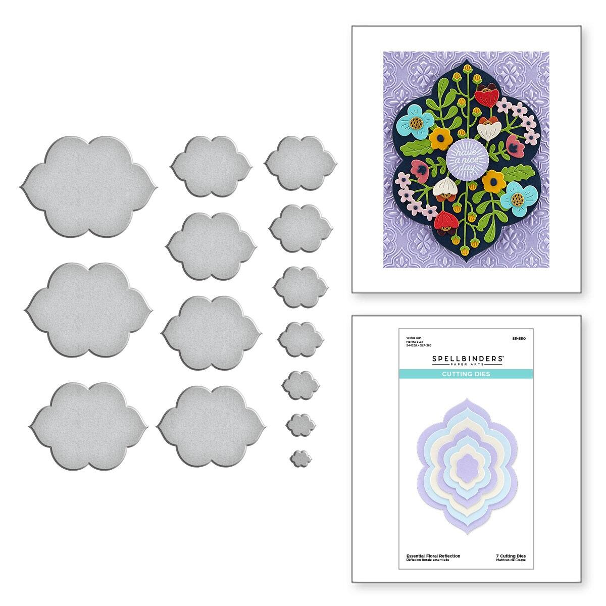 Spellbinders&#xAE; Essential Floral Reflection Etched Cutting Die Set