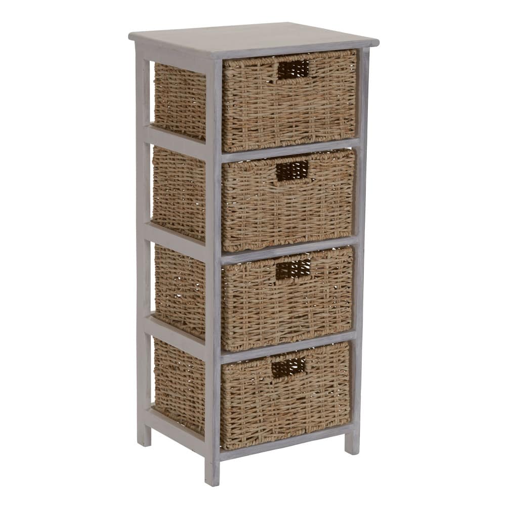 Storage Cabinets With Wicker Basket Drawers