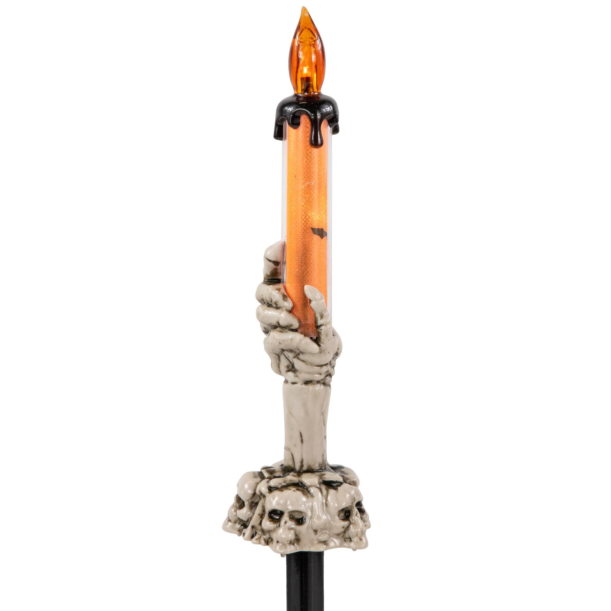 6ct. 8.5&#x22; LED Skeleton Halloween Candle D&#xE9;cor