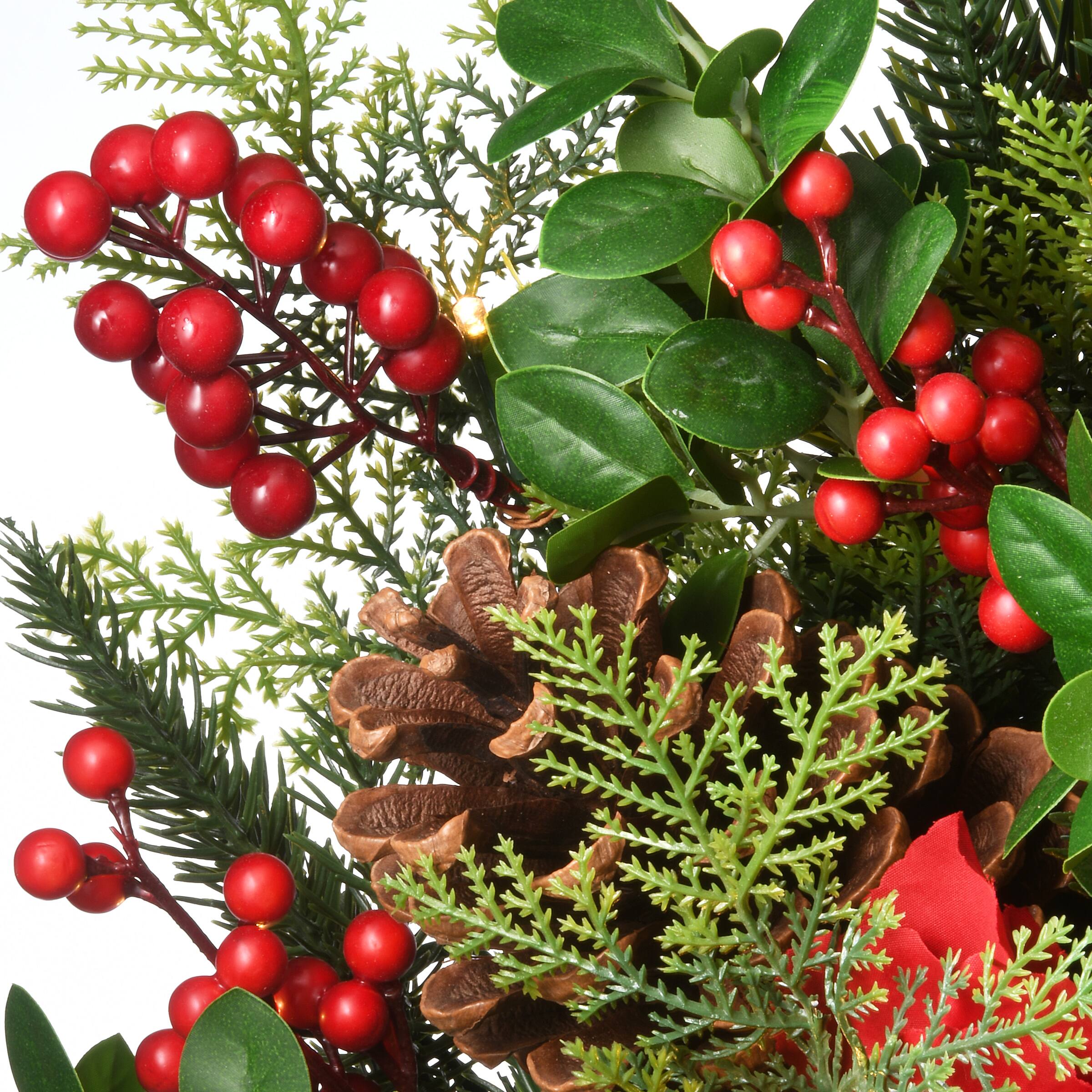 30" Warm White LED Decorated Vienna Waltz Wreath