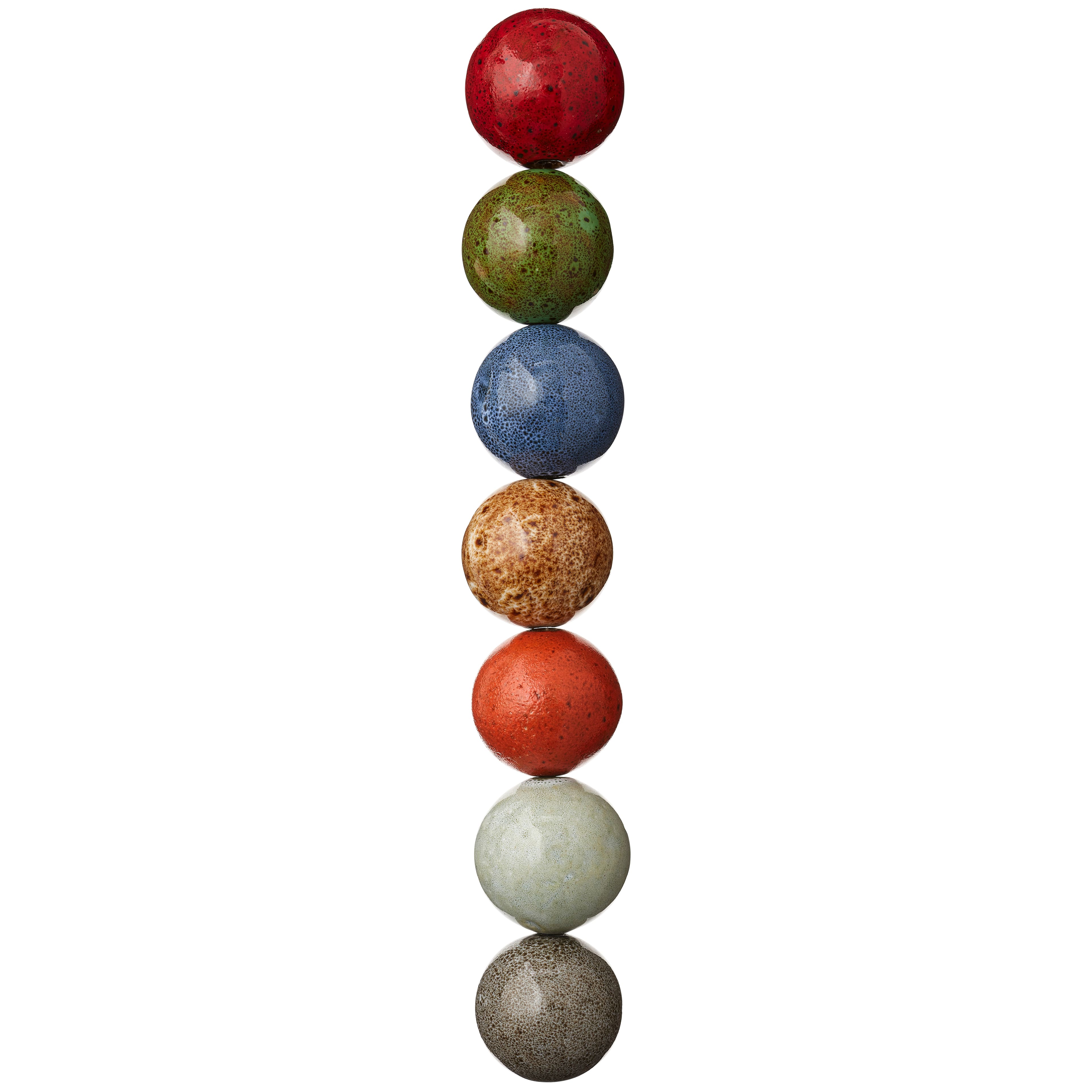 Multicolor Ceramic Round Beads, 24mm by Bead Landing™