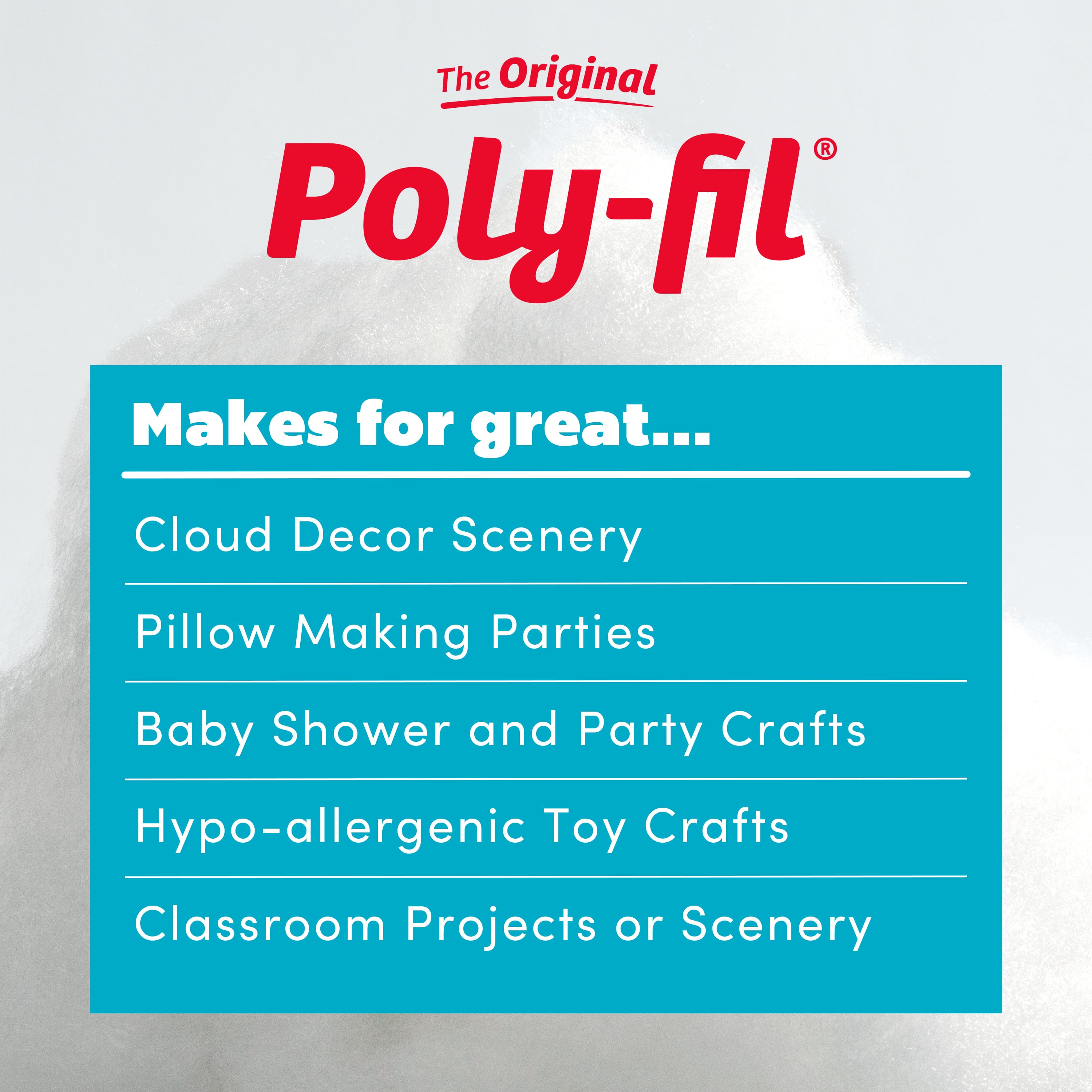The Original Poly-Fil® Premium Polyester Fiber Fill Box, 20lb.