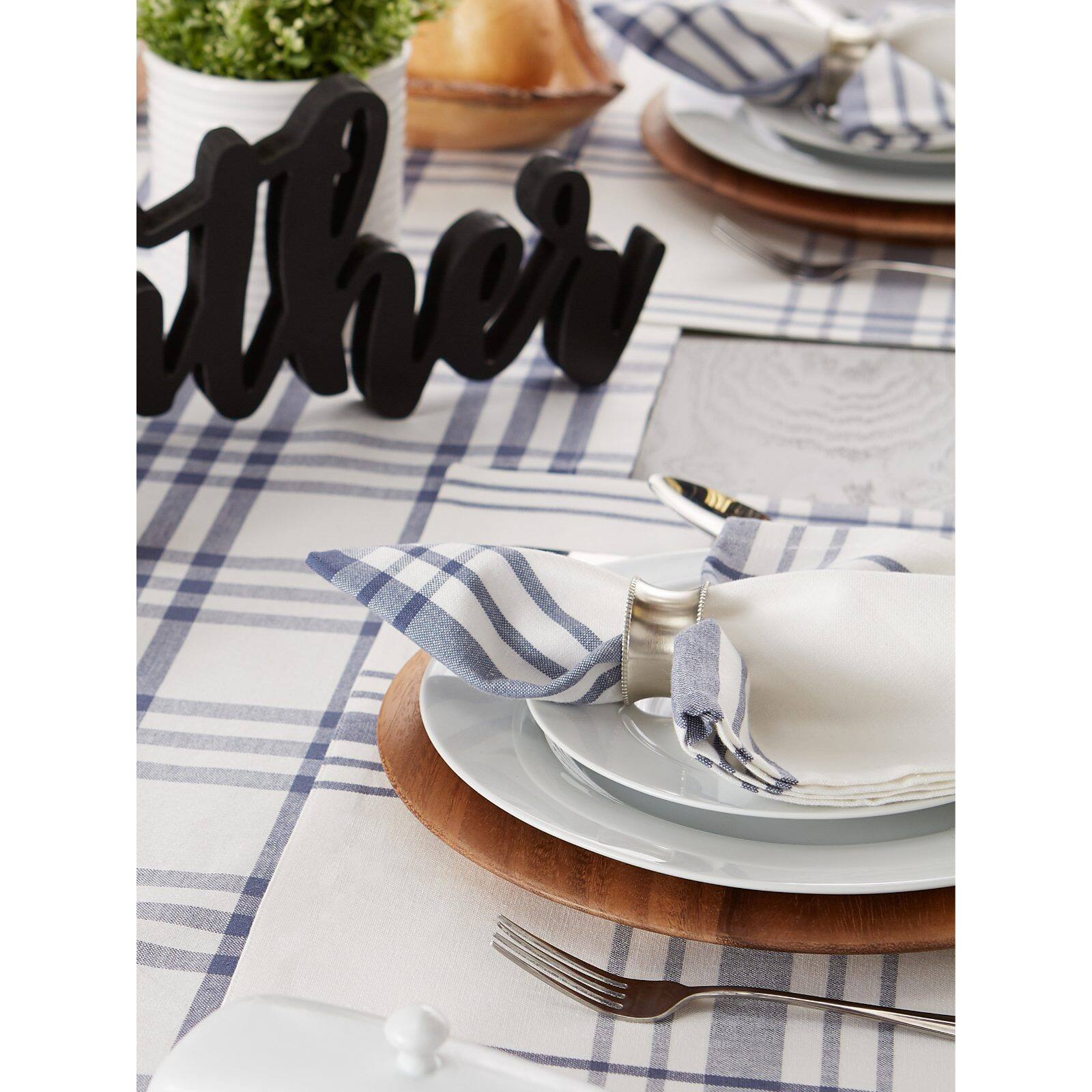 DII&#xAE; French Blue Home Sweet Farmhouse Napkins, 6ct.