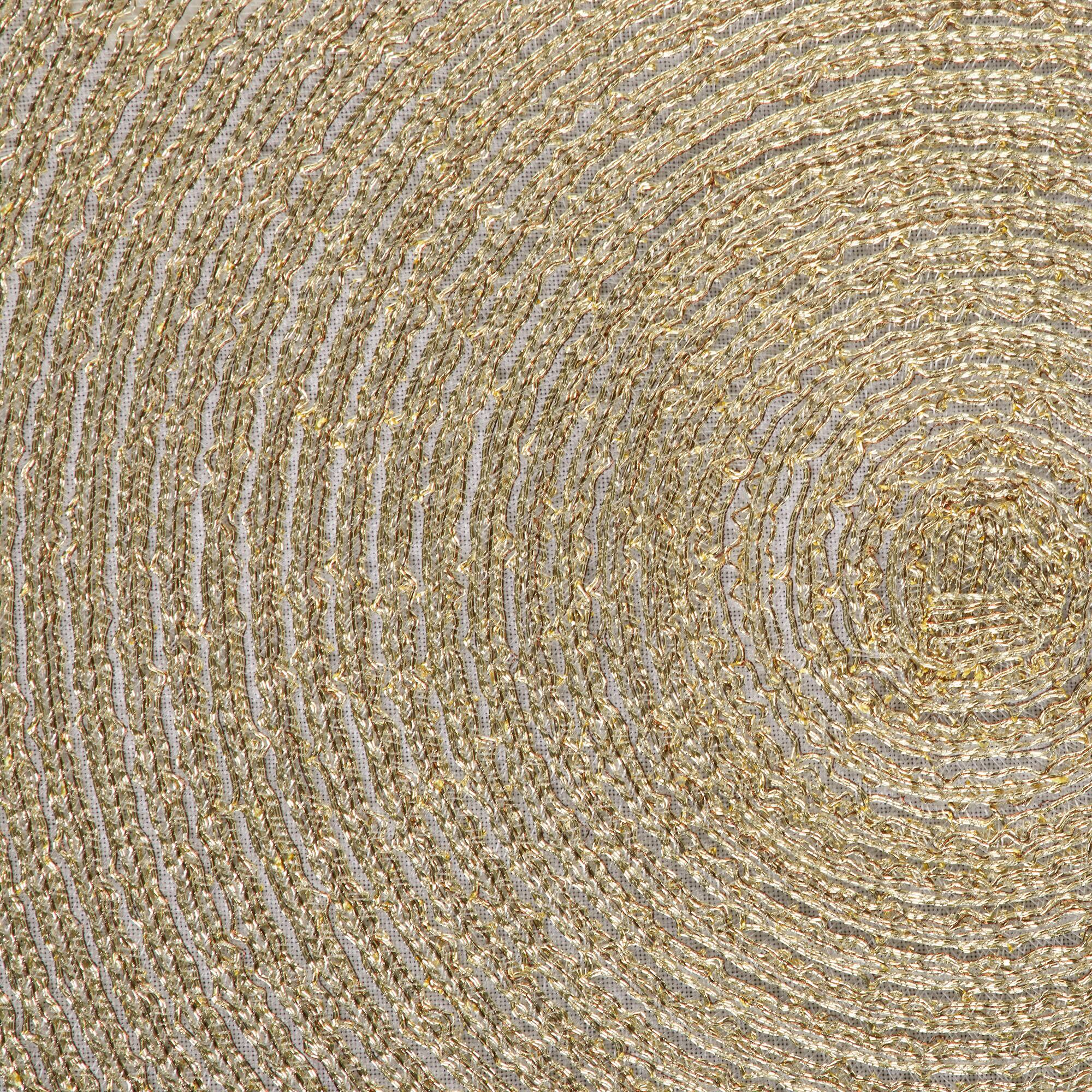 DII&#xAE; Metallic Gold Round Polypropylene Woven Placemat (Set of 4)