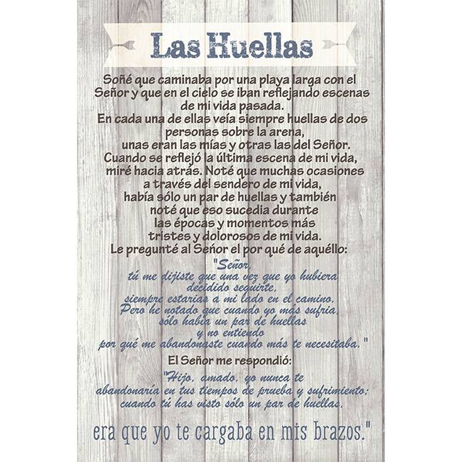 Las Huellas: Footprints Plaque with Easel