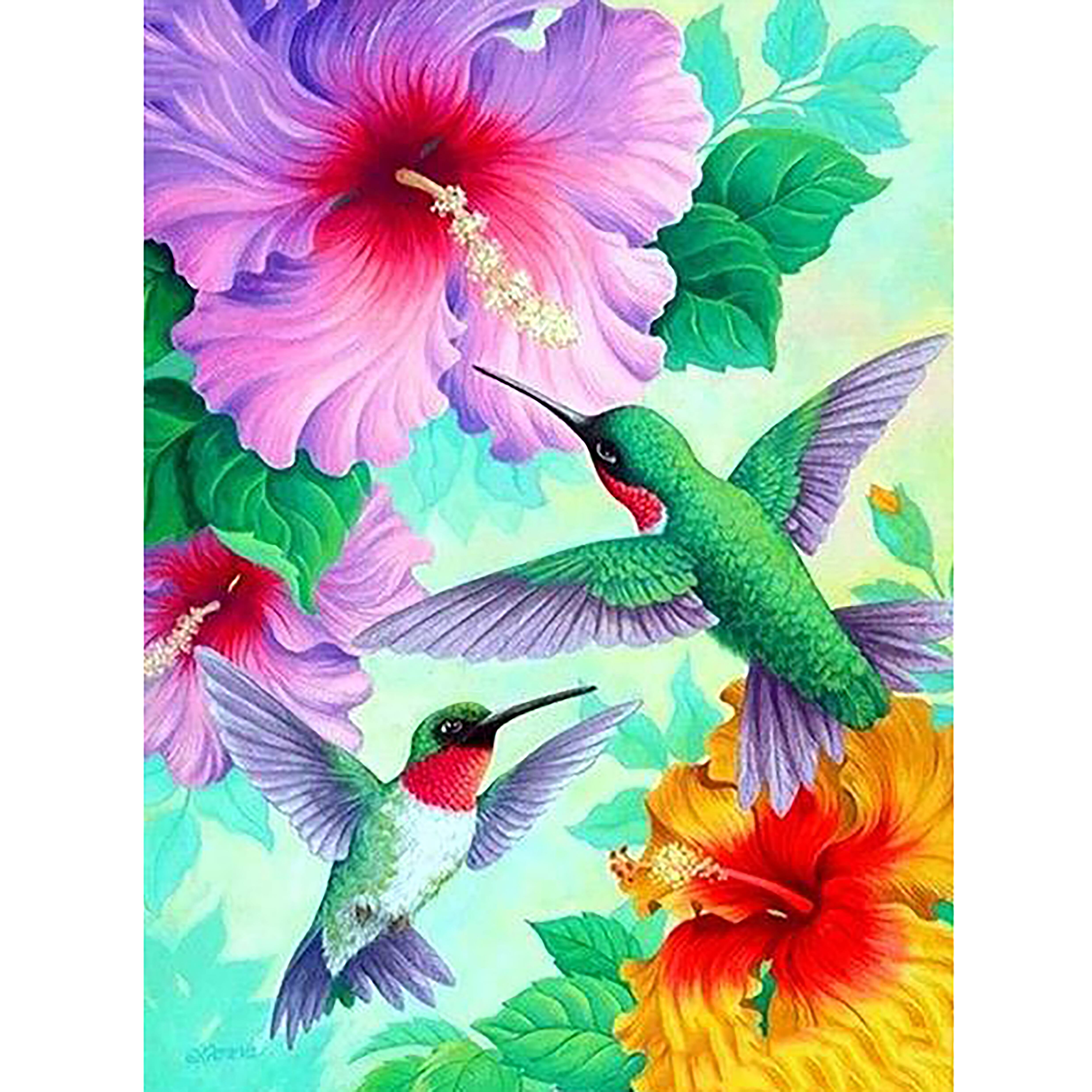 Sparkly Selections Humming Birds Diamond Painting Kit, Round Diamonds