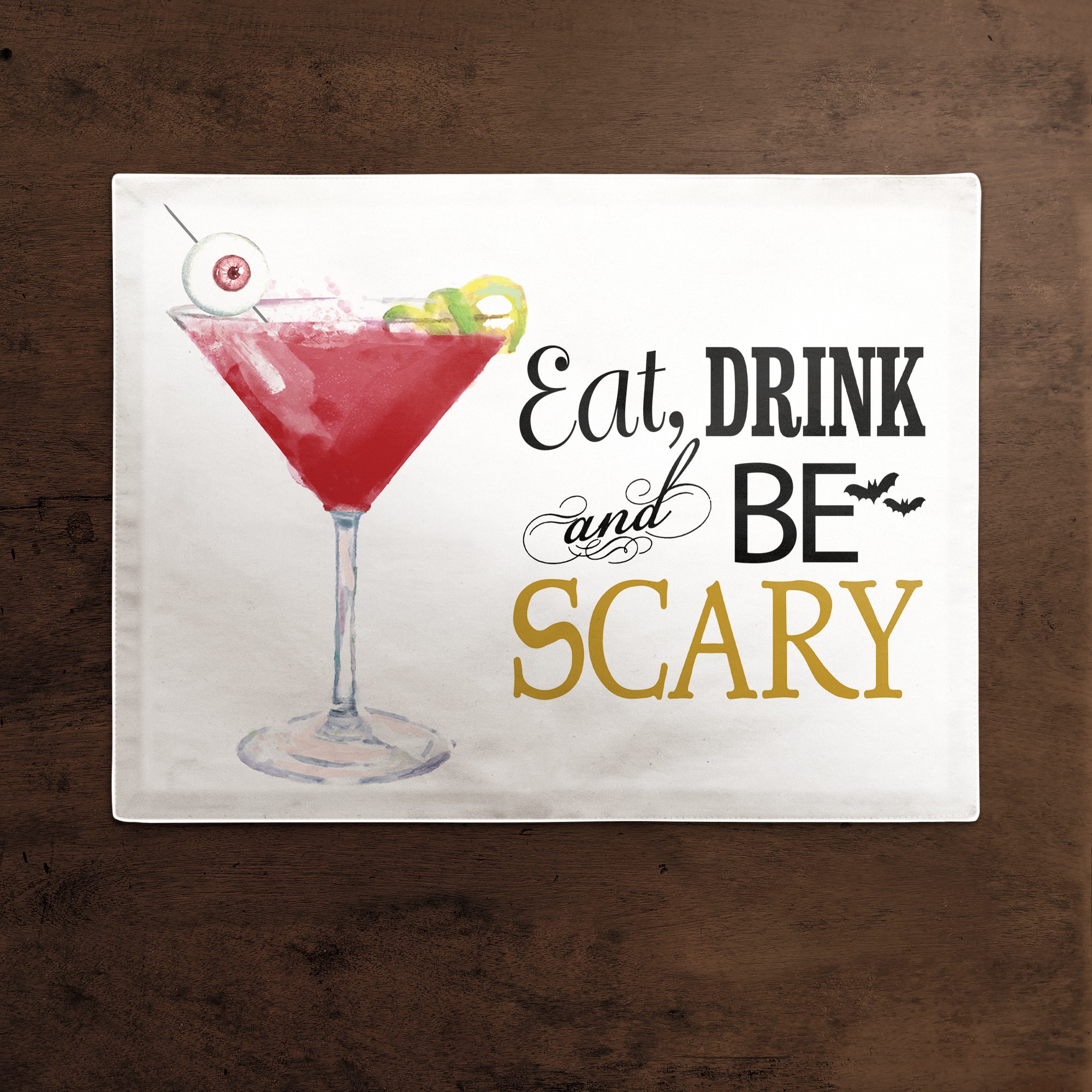 Be Scary Cocktail Polyester Twill Placemat