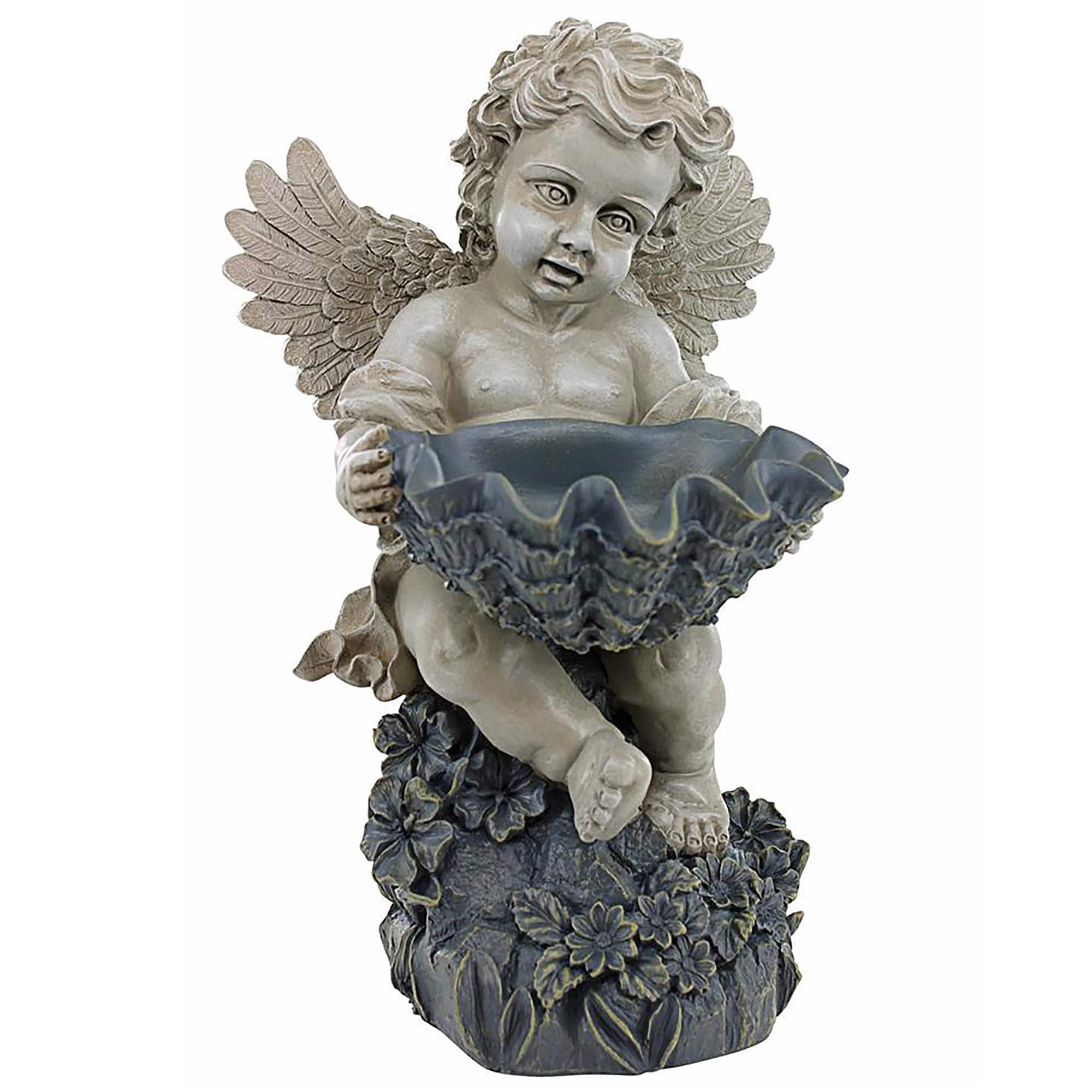Design Toscano 14.5&#x22; Heavenly Offering Cherub Garden Statue