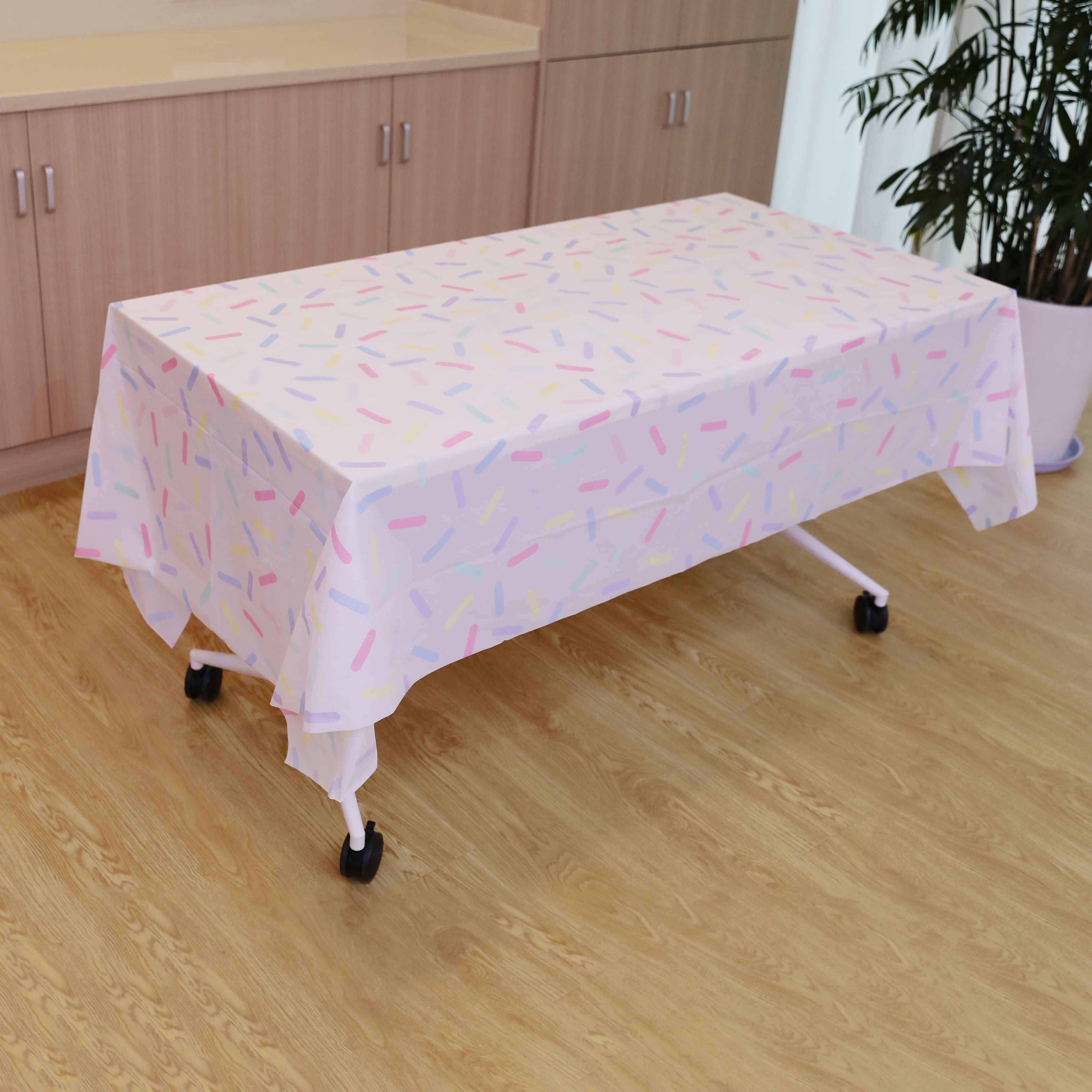54&#x22; x 108&#x22; Ice Cream Party Plastic Table Cover by Celebrate It&#x2122;