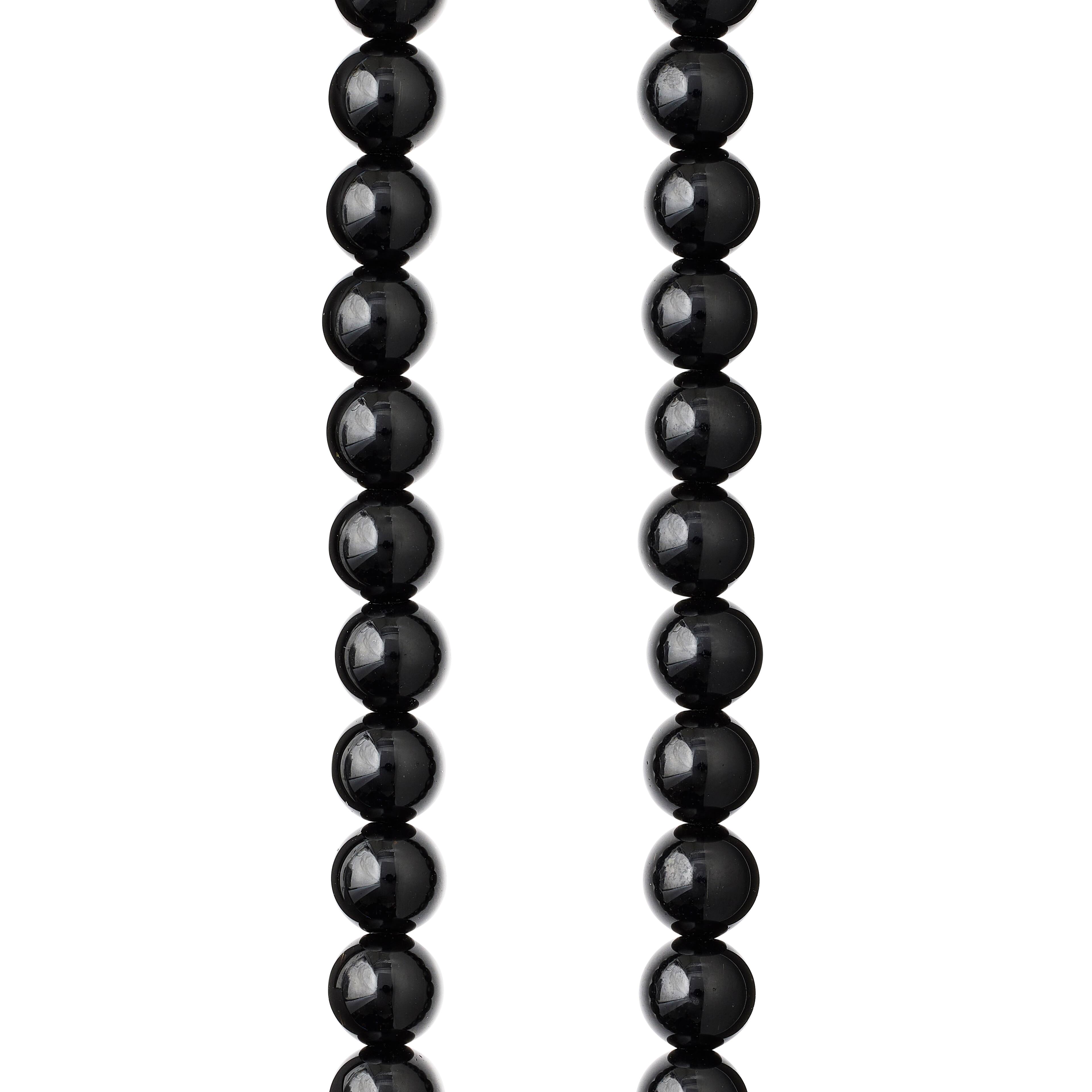 9 Pack: Black Round Jasper Beads, 8mm by Bead Landing™