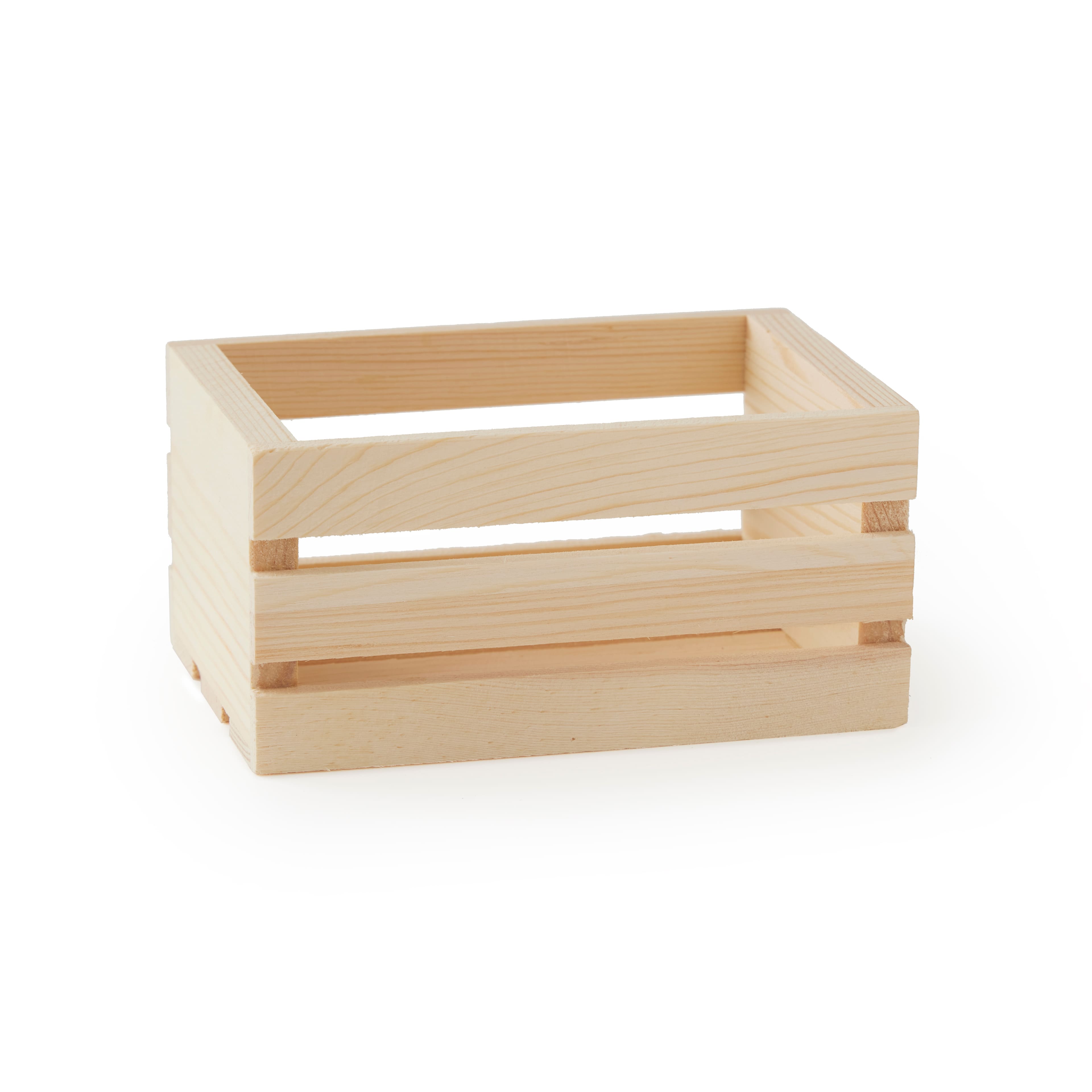 Mini Small Plain Wooden Fruit Crates Containers in 2 Sizes/ Tiny Storage Box 