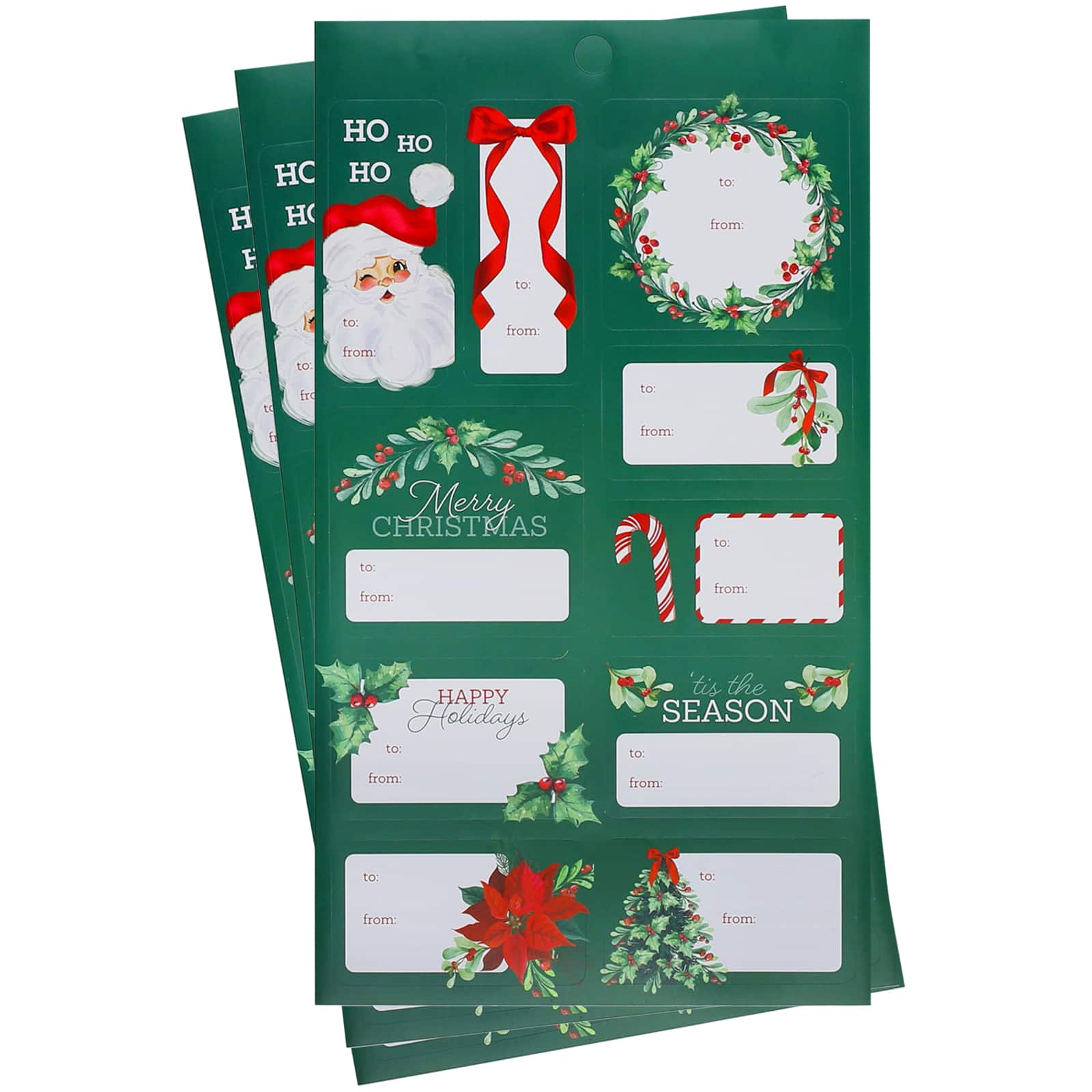 Traditional Christmas Sticker Gift Tags, 120ct. by Celebrate It&#x2122;