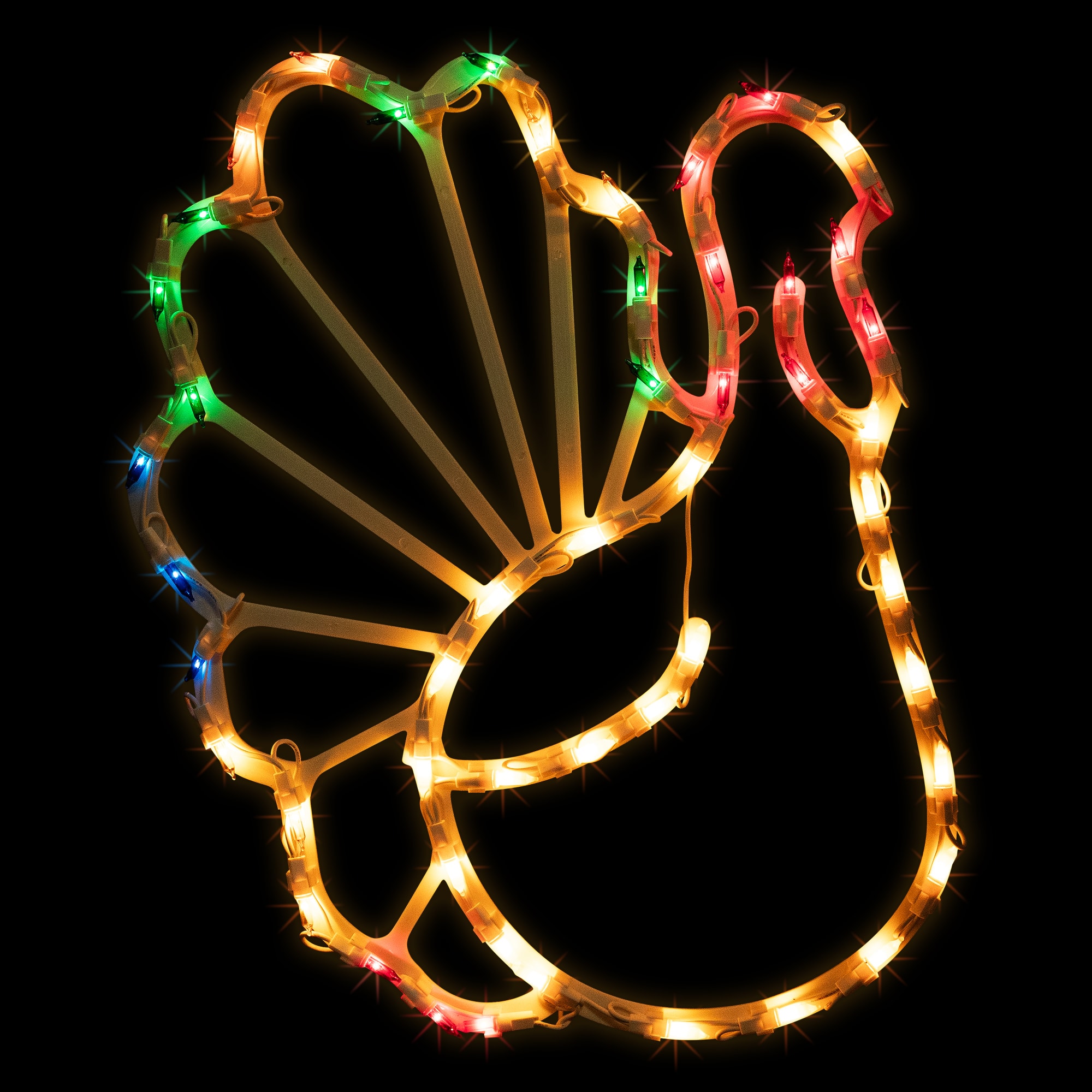18" Lighted Turkey Thanksgiving Window Silhouette Decoration