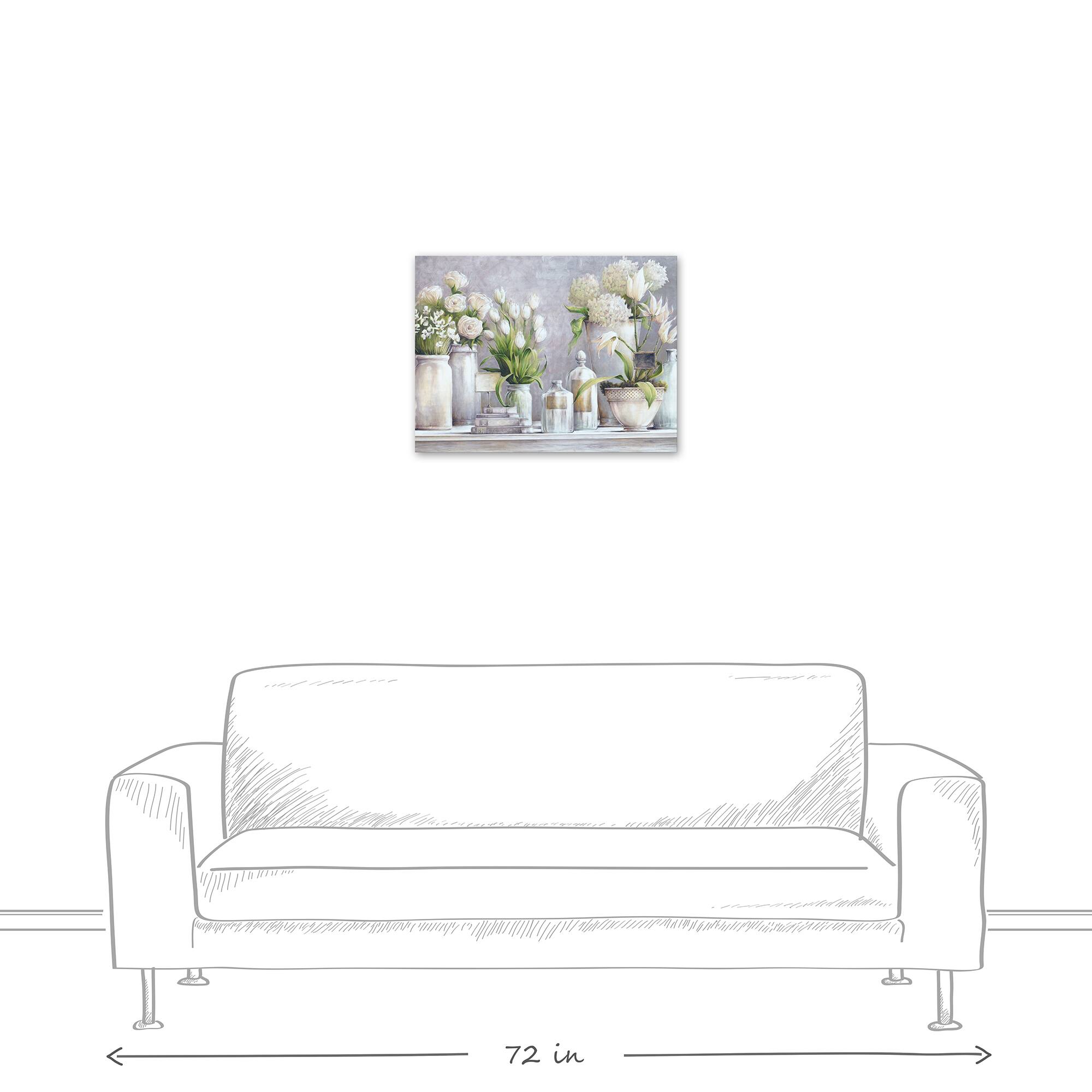 Flower Vases Still Life 18" x 24" Canvas Wall Art