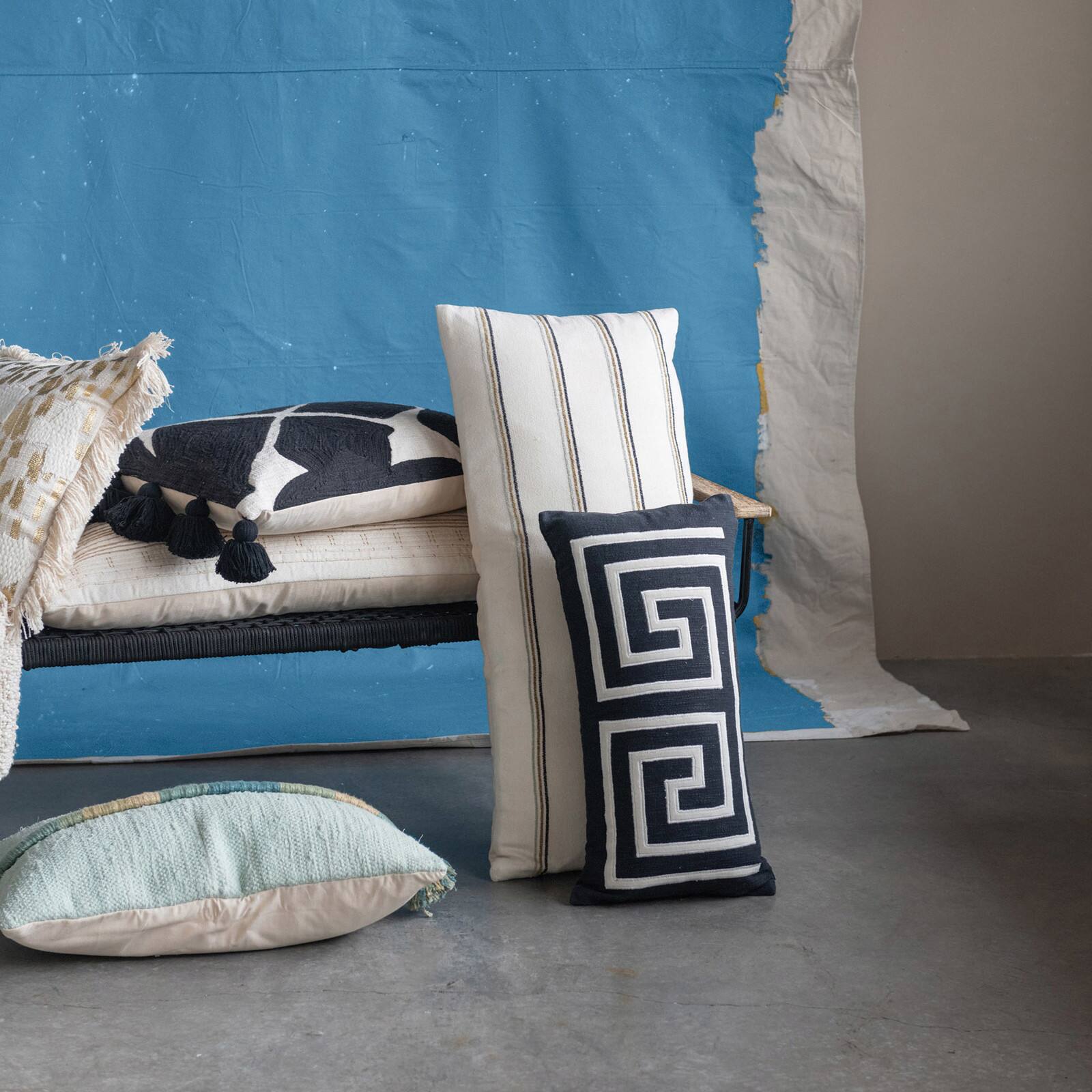 Multicolor Stripe Lumbar Pillow