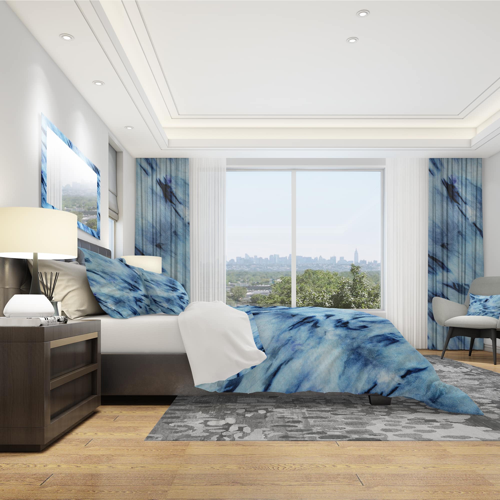 Designart &#x27;Tie Dye&#x27; Modern &#x26; Contemporary Bedding Set - Duvet Cover &#x26; Shams